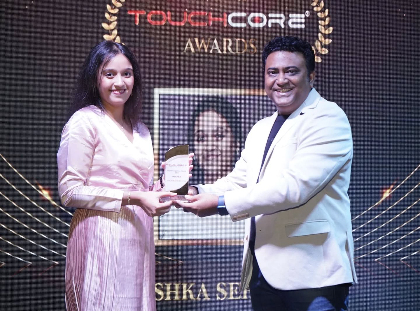 We are excited to share that Anushka Sehrawat was honored with the 𝗣𝗲𝗲𝗿 𝗥𝗲𝗰𝗼𝗴𝗻𝗶𝘁𝗶𝗼𝗻 𝗔𝘄𝗮𝗿𝗱 at Euphoria 2024 🏆
This award reflects the admiration and respect Anushka has earned from her peers. Her unwavering support, collaborative spirit, and positive energy make her a cornerstone of our team. Being voted by her colleagues highlights just how impactful and inspiring her contributions have been.
Congratulations, Anushka, on this well-deserved recognition! Your dedication to fostering teamwork and camaraderie makes Touchcore Systems a better place every day. 🎉