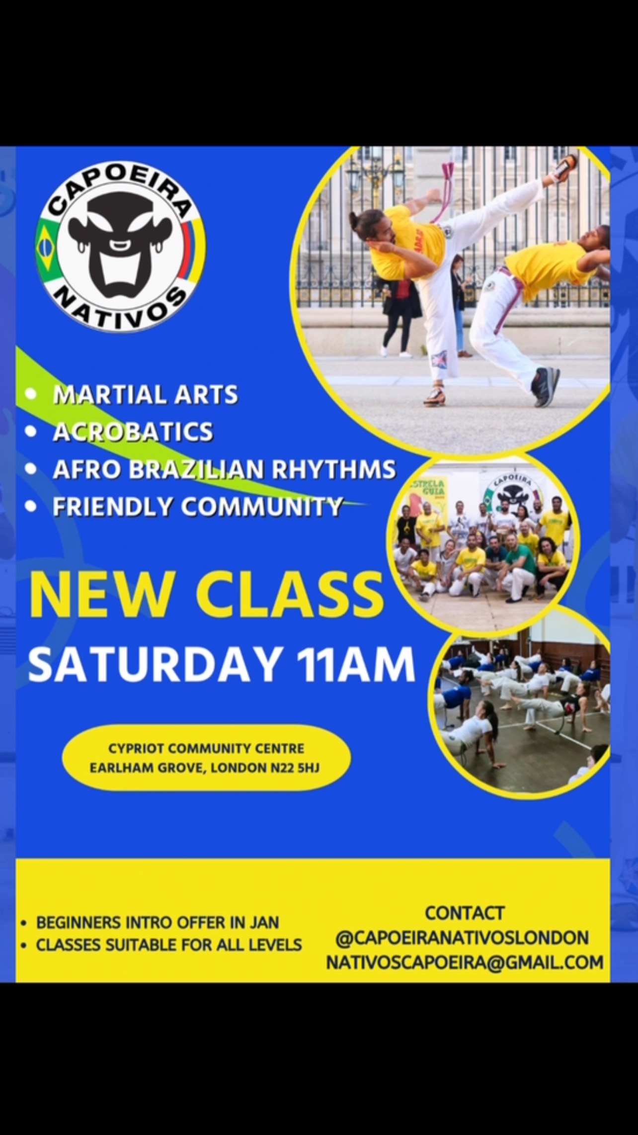 New Class, Saturday 11Am
Begginers welcome-DM @capoeiranativoslondon
Register to get intro Offer
Link in Bio
Let’s Go🚀🚀#capoeira #capoeiralondon #capoeiranativoslondon #capoeiralife #woodgreen #capoeiranorthlondon #tottenham #capoeiralife #