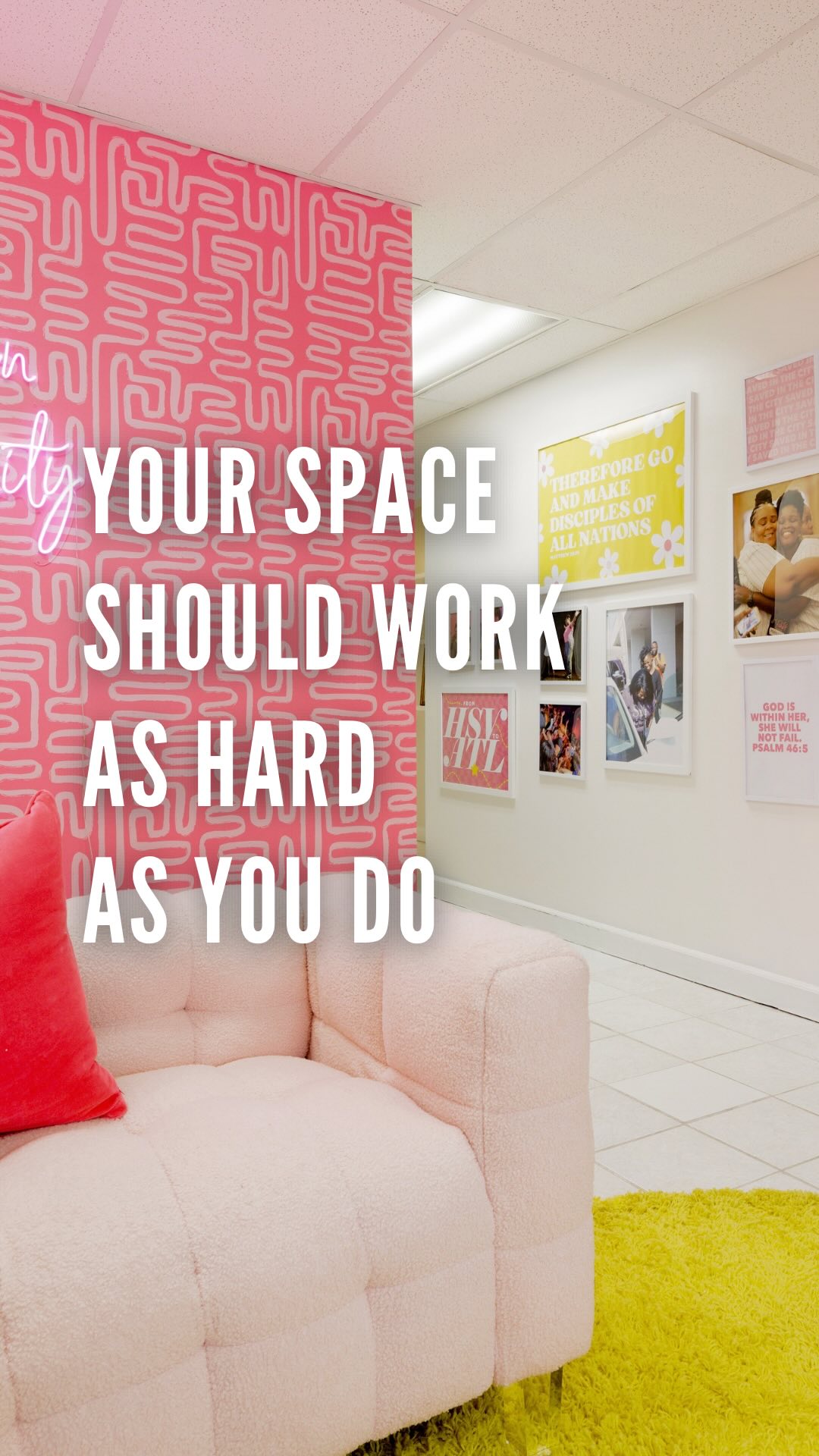 I help business owners design workspaces - under 6,000 square feet - that embody their brand, culture, and purpose, creating environments where teams thrive and patrons want to be. 💕
2024 Georgia Design Awards - Office Design winner🏅
Photo credit: @catmaxphoto
#contractdesign #workplacedesign #atlantainteriors #peachtreecorners #designinspo #officedesign #eclecticdecor #eclecticoffice #colorpsychology #mentalhealth #increaseproductivity #boostmood #womenempowerment #womensministry