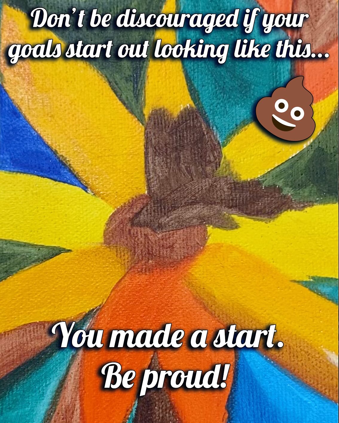 Swipe ➡️ for encouragement!
A friendly reminder from an artist that all goals start out looking like 💩 but KEEP GOING! 💪
How are your goals looking for 2025?
#achieveyourgoals #persistencepaysoff #makeastart #art #balsamsandabutterfly #originalpaintings