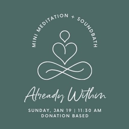 Meditation & Mini Soundbath for Healing, Connection, and Calm
Dear Soulful Community,
In these overwhelming times, we can all benefit from a moment of stillness and a return to inner peace. Join @pamkessinger for a Donation-Based Meditation & Mini Soundbath Gathering at @alreadywithinyoga where we’ll create a peaceful space to reduce stress, calm the mind, and reconnect with your inner peace. This gathering is for anyone looking to reduce anxiety, improve mental health, and find serenity through meditation and sound healing.
* Guided Meditation: Deep relaxation to clear the mind and soothe the nervous system.
* Mini Soundbath: Healing vibrations to release tension, reduce stress, and restore balance.
* Community Connection: Be supported by like-minded souls in a nurturing space.
Donation-Based
This event is donation-based—pay what you can. No one will be turned away for lack of funds. Come as you are, with an open heart. We can’t wait to share this healing space with you.
RSVP to reserve your spot via link / events in bio. 🤍