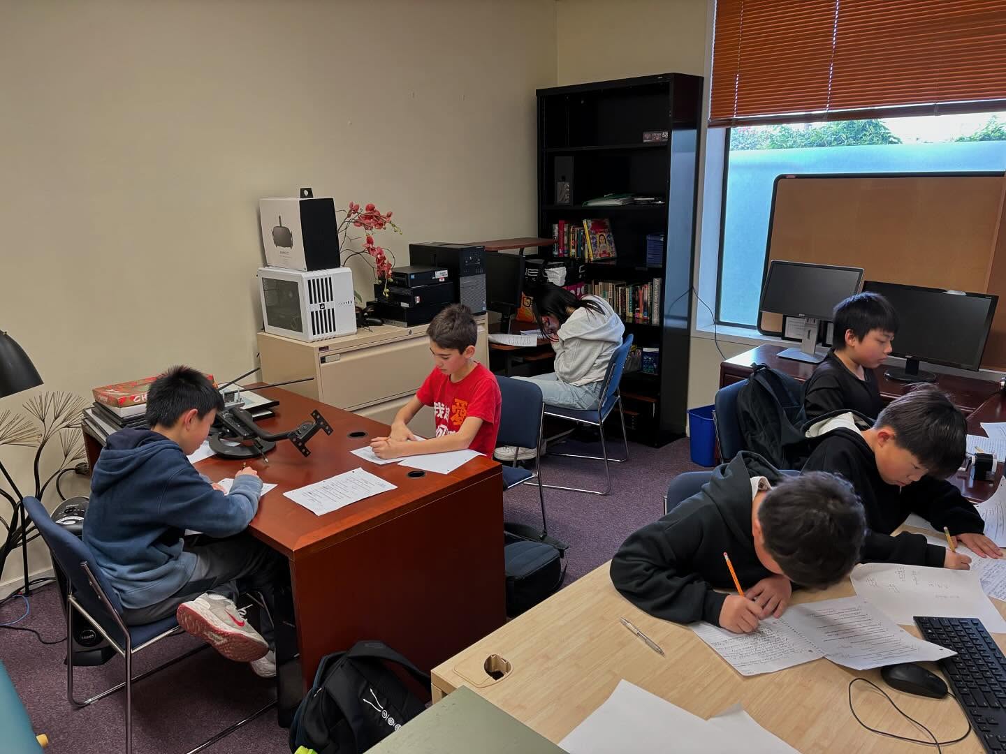 Homework from 10 days ago was to have parents sign their final exam from last semester, due this past Wednesday. Nobody did it. Gave them 2 more days to complete, and this morning is still not done. So now they are copying the final exam in the ”Monastery“.
We are not all fun and games! This is a school that holds students accountable for their actions!
#chineseimmersion
#chineseimmersionschool
#chineseimmersionprogram
#sanfrancisco
#privateschools #privateschool #privateschoolssf
#chinese
#sanfranciscoschools