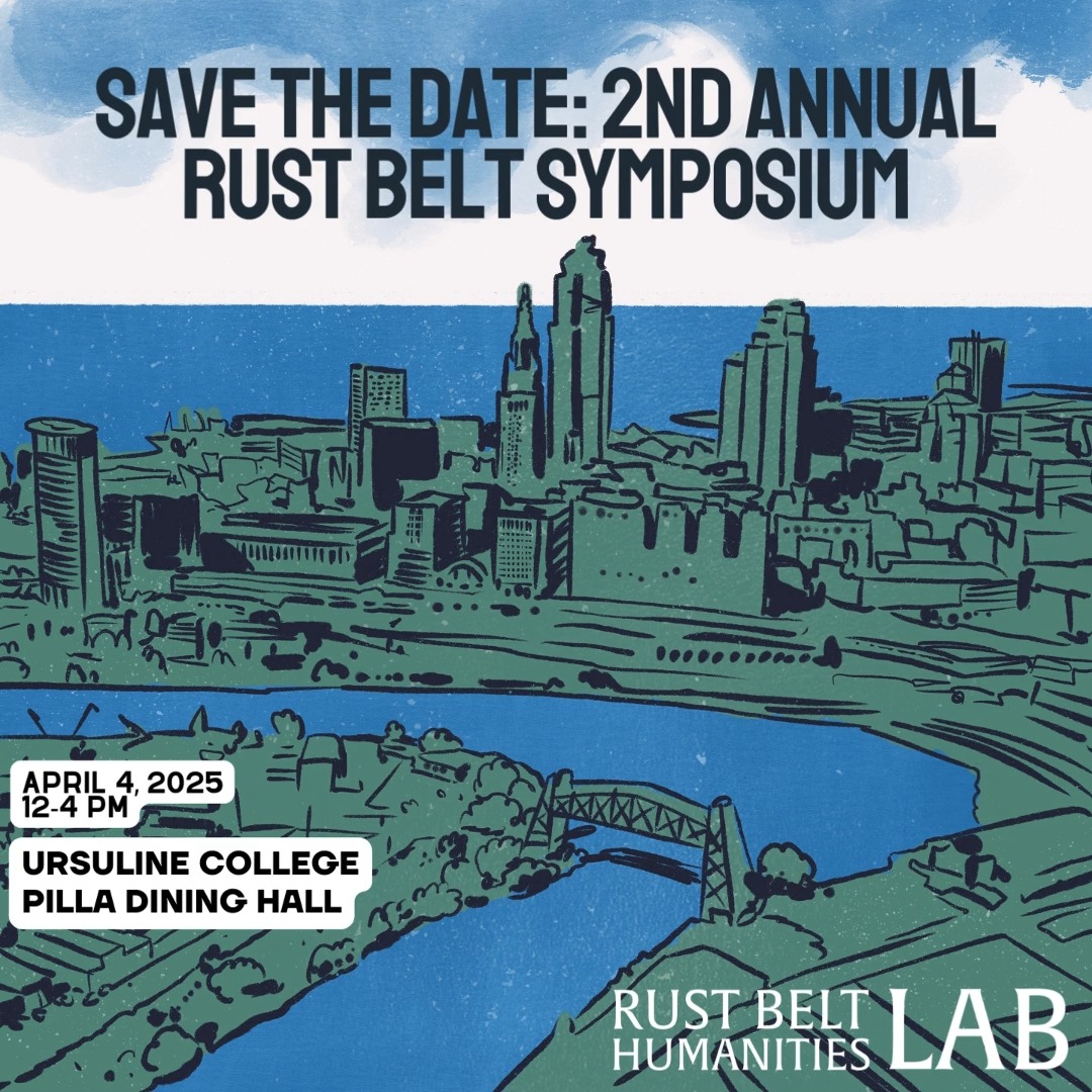 Save the date for our second annual Rust Belt Symposium @ursulinecollege: April 4, 2025 from 12-4 p.m. Watch for announcements about special guests, ticket sales, and opportunities for sponsorship! More information is available on: https://www.rustbeltstudies.org/symposium (Link in bio)