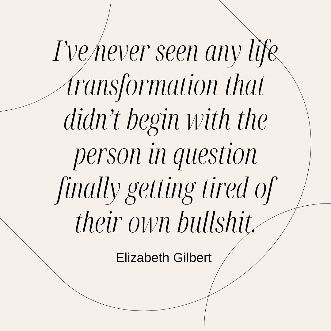 Elizabeth Gilbert said it best: ✨
“I’ve never seen any life transformation that didn’t begin with the person in question finally getting tired of their own bullshit.”
That quote resonates with me so much because it perfectly describes where I was a few years ago (and any time I’ve been ready for some type of transformation).
I realized I was stuck in patterns that weren’t serving me—especially a victim mentality.
I kept waiting for something or someone to come along and change things for me.
Then it dawned on me: nobody is coming to save me. The only person who can make the changes I need is me.
Getting tired of my own BS is uncomfortable, but it’s also the breakthrough I need. I start recognizing my patterns, taking ownership, and breaking free from the cycles that keep me stuck.
Transformation isn’t easy, but it doesn’t have to be brutal. Waking up to our patterns can feel overwhelming, but it’s also an invitation to shift with kindness and grace. When we face our truth without judgment, we create space for real, lasting change.
Have you had a moment where you finally said, “Enough” and chose a different, more peaceful way forward?
#inspiration #leadership #womeninbusiness #makingadifference #changequotes #beingthechange #elizabethgilbert