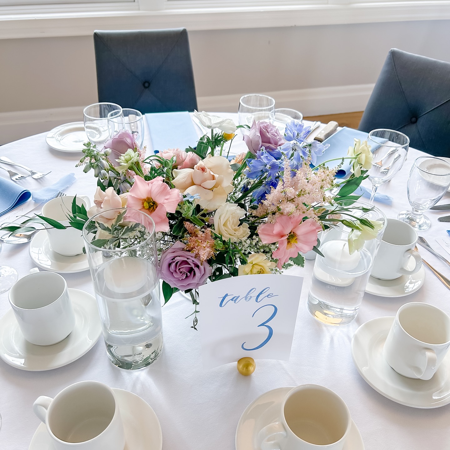 Compote arrangements - one of my favourite centrepiece styles!