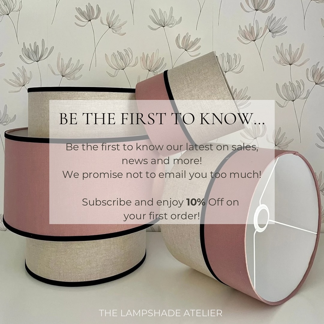Be the first to know our latest on sales, news, and more!
We promise not to email you too much! ๐
Click the link ๐ in our bio to subscribe and enjoy a 10% discount on your first order!
Brighten up your home with a unique bespoke lampshade from our atelier. โจ
#bespokelampshades #homedecor #customlampshades #handmade #lampshademaker #linenlampshades #homeinterior #interiordesigner #madeinnj #handcrafted #madeinus #lighting #hancraftedilumination #beautifulhomes #entrepreneur
#the_lampshade_atelier