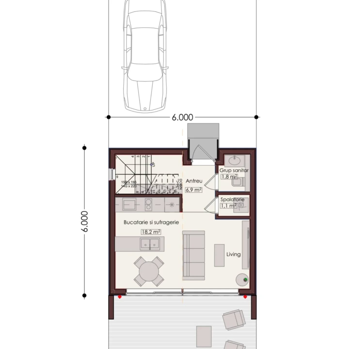 Ce părere aveți despre acest concept design pentru o casă pe un teren mic? ✨ Am creat un concept design exterior pentru o casă cu 2 etaje, de doar 6x6m pentru o integrare într-un teren de la doar 1 ar. Fiecare metru pătrat a fost optimizat pentru a oferi confort și funcționalitate. Fiecare detaliu, de la fațadă până la amenajarea grădinii, a fost gândit pentru a crea un spațiu personalizat și elegant. Spuneți-ne ce vă place cel mai mult!
#arhitectura #designinterior #casamică #solutiicreative #proiectare