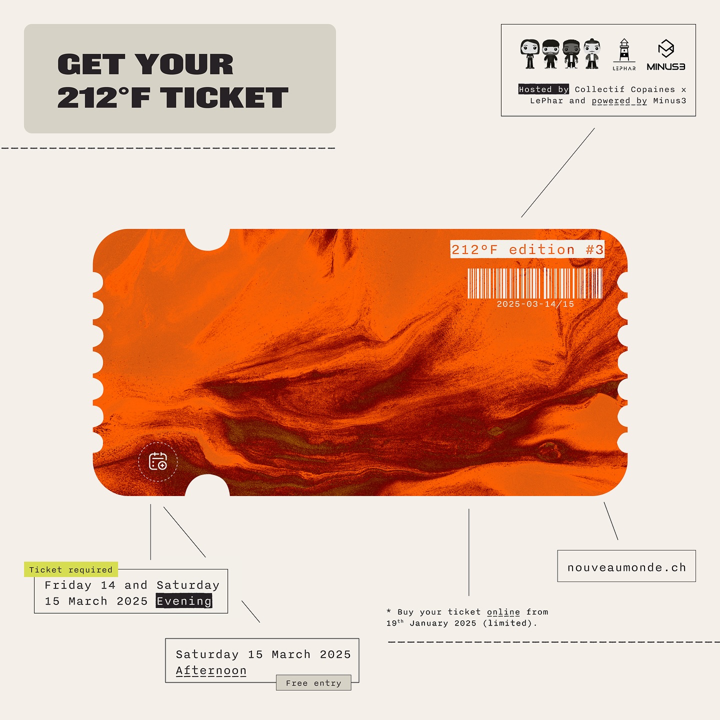 🎟️ Early tickets available now, but spots are limited! (link in bio)
Special price: 40 CHF for the whole weekend!
Graphic design @_chca