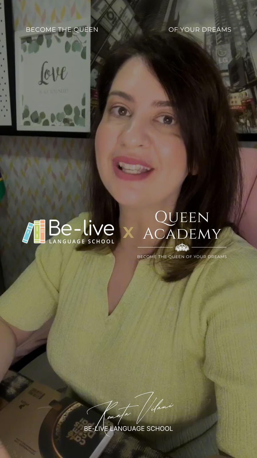 📣 Introducing our last, but certainly not least, Queen Academy Partner:
Be-Live Language School
Renata Vilani is a leader in the field of teaching foreign languages and mastering strategic communication. 📚
Now, Queen Academy students can enjoy a free experimental class with Be-Live Language School, while Be-Live Language students receive 25% off the Queen Academy Masterclass.
Contact us today to claim your coupon! 👑
-
📣 Apresentando nosso último parceiro da Queen Academy:
Be-Live Language School
Renata Vilani é líder na área de ensino de idiomas estrangeiros e no domínio da comunicação estratégica. 📚
Agora, as alunas da Queen Academy podem aproveitar uma aula experimental gratuita com a Be-Live Language School, enquanto os alunos da Be-Live Language recebem 25% de desconto no Masterclass da Queen Academy.
Entre em contato hoje mesmo para resgatar seu cupom! 👑
#queenacademybyisabellamenin #queenacademy #coaching #pageantcoach #languageschool #communication