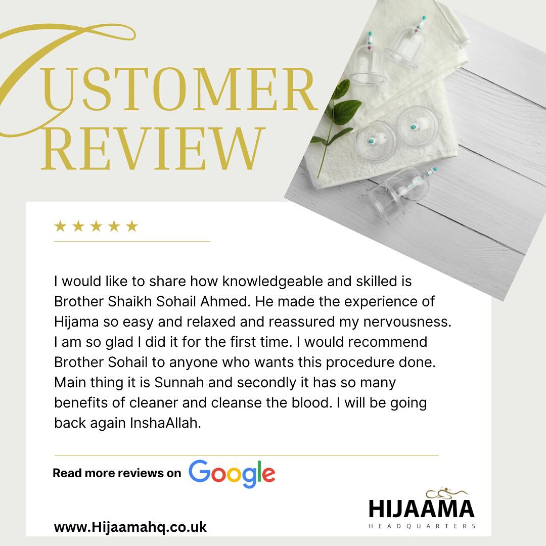 Hijaama reviews ✨ alhamdulillah 🤲🏼
Visit our website www.hijaamahq.co.uk
For more information ia
Link in bio!
____________________________________________
#cupping #hijama #hijamatherapy #wetcupping #drycupping #women #womenshealth #sunnah #detox #headcupping #fertility #hijaamaheadquarters #hijaama #womenandhijama #cuppingtherapy #hijamacuppingtherapy #hijamatherapist #london #southlondon #norbury #grastontherapy #massagetherapist #therapy #hijaamaheadquarters #massage #massagerherapy #deeptissue #health #hijamatherapy #hijamahtherapy #southlondon #drycupping #wetcupping #cuppingtherapist #detox #stressrelief