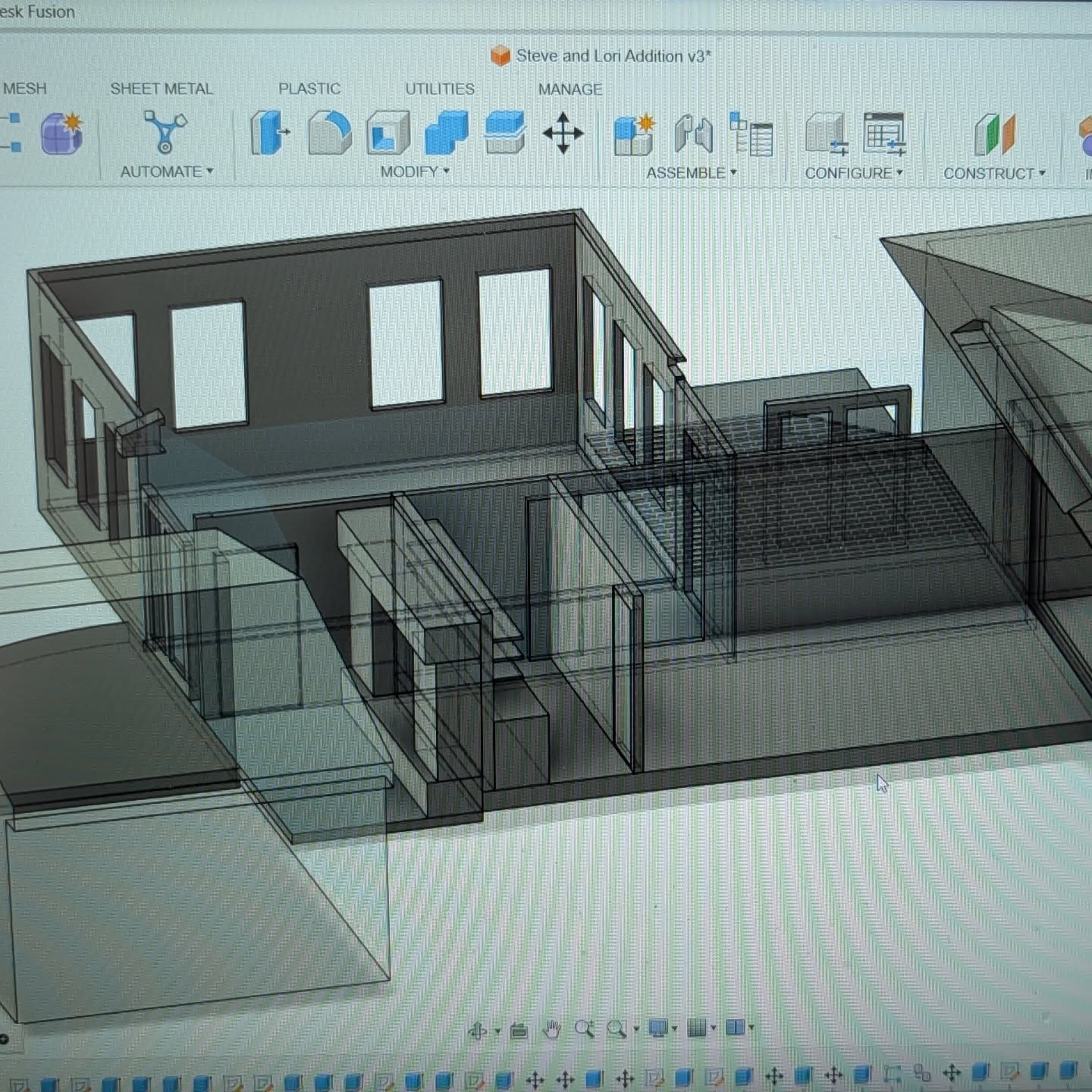 A design study for a large vaulted great room addition, mudroom and pantry in Latham, NY. We will also be adding a deck for a hot tub, remodeling the existing living room and adding a patio. We hope to break ground in March or April. 🤞🤞