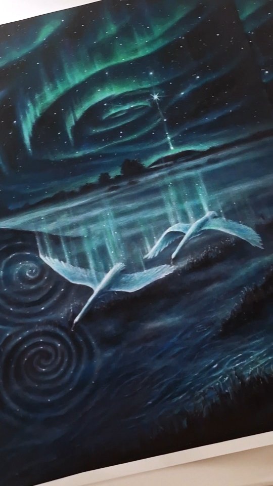 Prints of my painting 'Eitilt na Leannán Eala' have been taken off Pre-order and are now fully available from my website mariajohnstonartist.com
Thank you to all those who pre-ordered prints on this piece. They have all now been sent out!
If you would like to have this piece in your home then go to the link in my bio or comment 🦢 below for the link!
#prints #oengusandcaer #aengusandcaer #caer #wintersolstice #solstice #grianstad #grianstadangheimhridh #irishmythology #irishmyth #brunaboinne #newgrange #dagdascairn #knowthanddowth #cygnus #cygnus constellation #aurora #auroraborealis #swan #swanlovers #swans #swansymbolism #oilpainting #visionaryart #painting #Boyne #boynevalley #mythicalart