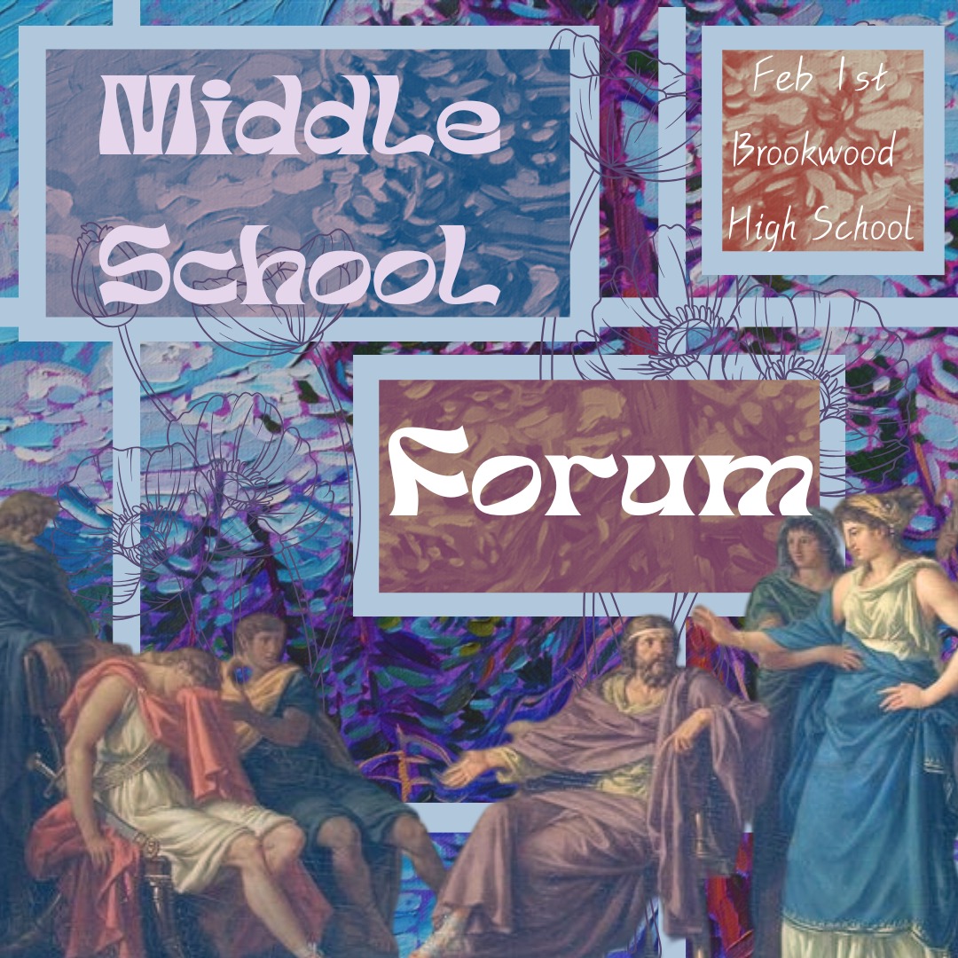 Salvete amici! If you are a middle schooler or have a middle school chapter, join us for a day of classical fun at Brookwood High School for our second annual middle school forum! It will be on February 1st at Brookwood High School; the fax is in our bio!