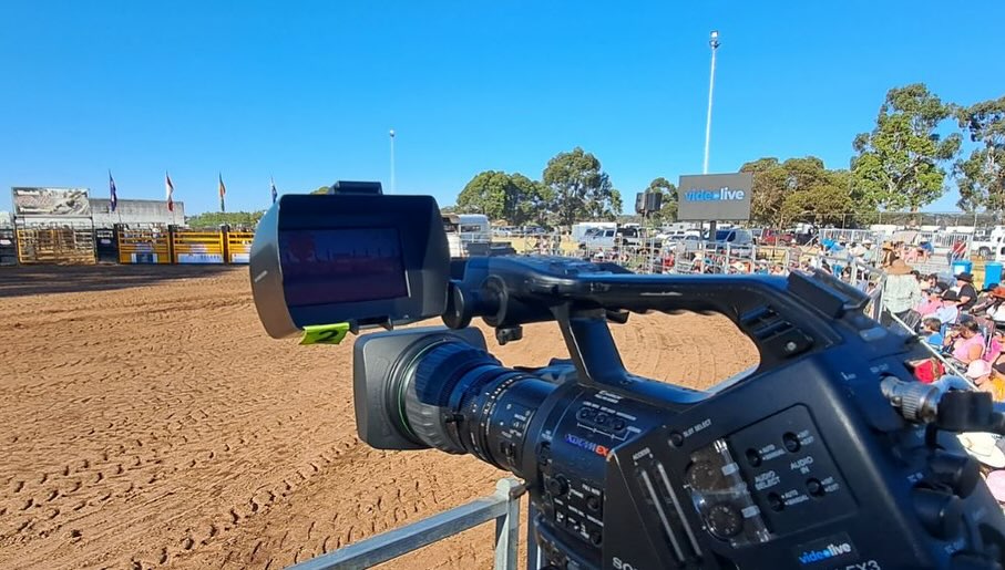 Hot and dusty working with @screenshotled for the 2025 Penola Rodeo. With multiple cameras and slowmo replay, and regular screen time for the sponsors this set up is such a great addition to many events. The amount of people who turn and watch the replays shows how valuable it is. And add to that, the expert commentary to go with the vision makes for a great package!