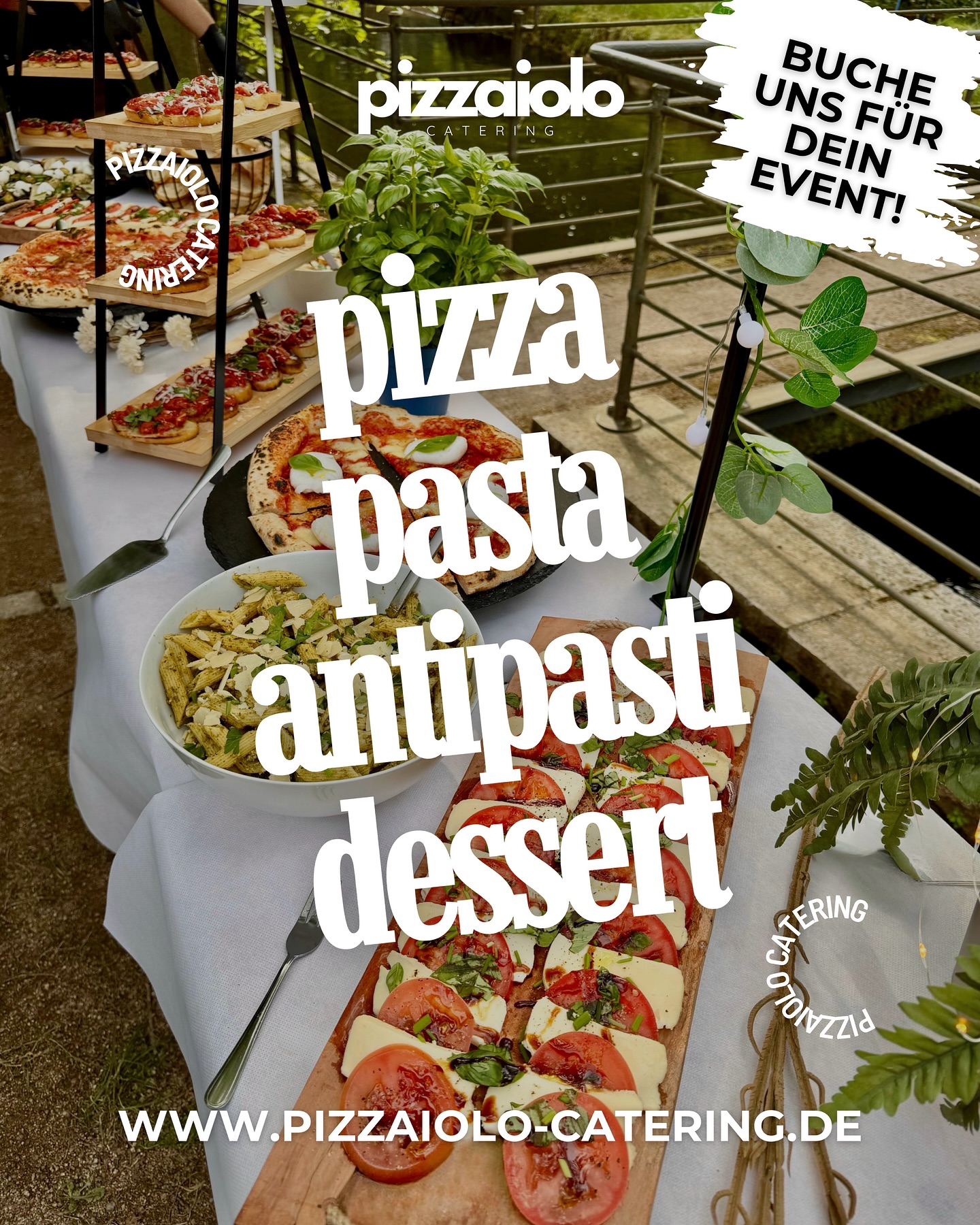 ✨🇮🇹 Erlebe authentischen italienischen Genuss: Neapolitanische Pizza, Pasta, Antipasti und Desserts - frisch vor Ort zubereitet! ✨
🍕Du planst dein nächstes Event und suchst nach einem Leckerbissen für deine Gäste? Dann hast du mit Pizzaiolo Catering deinen kulinarischen Partner gefunden!
🥂Ob kleine Privatfeier, romantische Hochzeit oder ein großes Firmen-Event - bei uns steht der Kunde im Mittelpunkt. Wir passen jedes Event individuell an deine Wünsche an. Kontaktiere uns gern, um dein kulinarisches Erlebnis gemeinsam zu gestalten.
👉🏽 FÜR MEHR INFORMATIONEN UND ANFRAGEN:
🛜 www.pizzaiolo-catering.de
✉️ pizzaiolocatering.schwandorf@gmail.com
📞 015679262184