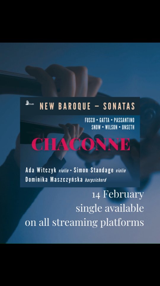It's not long until February 14th, also internationally known as the release day of CHACONNE by @fuscoraphael - single 1 promoting my new album ;)
Yay! Can't wait!
What are you listening to today?
.
