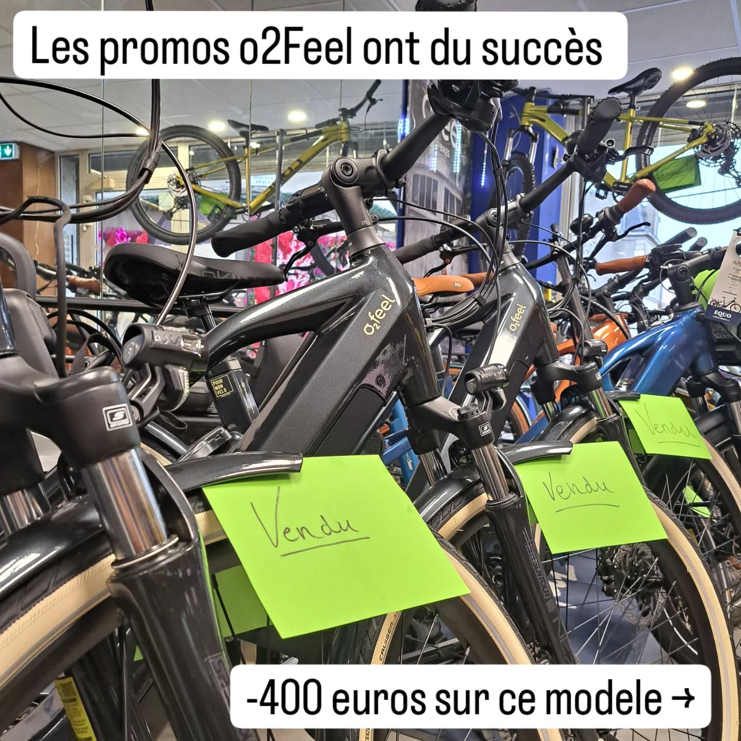 La promo de -400€ sur le o2Feel iSwan 6.1 en cadre trapeze se poursuit ! ✨️
Soit 2399€ au lieu de 2799€ !
Disponible en bleu nuit ou gris foncé 🤩
Un excellent vélo de marque francaise :
✅️ Moteur Shimano 60nm ultra fiable
✅️ Batterie grande autonomie 530wh garantie 4 ans
✅️ Pneus anticrevaison
✅️ Suspensions avant et sous la selle confort
@o2feel.ebikes
#pourmonvelo #o2feel #newbikeday #bikecommuting #ebike #frenchbike