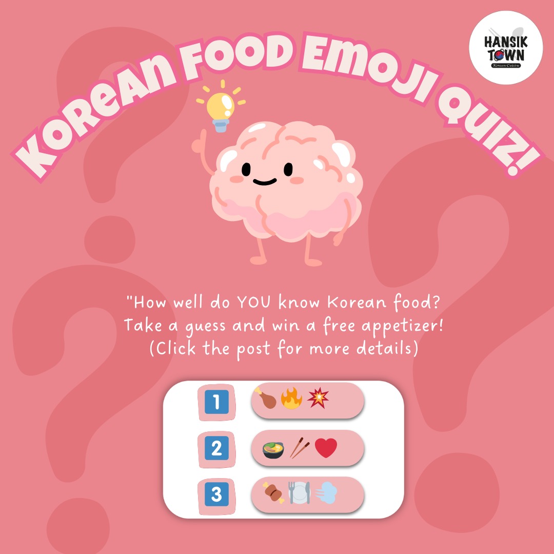 🍽️ Korean Food Emoji Quiz! 🧐✨
How well do YOU know Korean food? 🤔👇
Can you guess the Korean dish based on these emojis? 🌶️🍚
1️⃣ 🍗🔥💥
2️⃣ 🍲🥢❤️
3️⃣ 🍖🍽️💨
Drop your answers in the comments below! 👇 One lucky winner who guesses correctly will win a FREE appetizer on your next visit @hansiktown.beaverton 🎉 The winner will be announced on February 1st! 🎊
Make sure to follow us so you don’t miss out on the winner announcement and more delicious updates! 😎
Let’s see how many of you are true Korean food lovers! ❤️
#hansiktown #hansik #Koreanfood @hansiktown.beaverton
#KoreanFoodQuiz #FoodEmojiChallenge #GuessTheDish #KoreanCuisineFun #FoodieChallenge #KoreanEats #EatKorean #EmojiGame #FoodiesOfInstagram