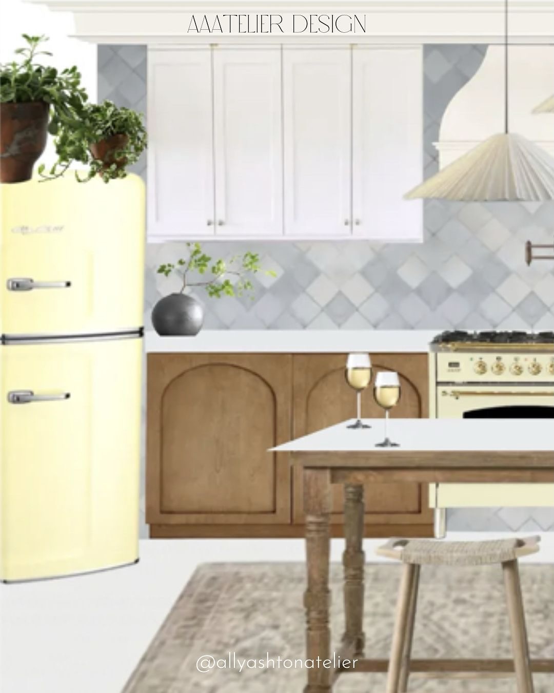 Cottage meets Chic 🍄🟫✨
Bright, airy, and overflowing with plant parent energy, I designed this space for my friend.
I am in love with the kitchen just being a happy little corner of sunshine with warm woods, soft yellows, and cozy cottage charm. Who needs stress when your fridge is this cute?!
The chandelier? A whimsical moment. And the plants? Let’s just say I like my air as fresh as my design choices. 🪴😉
It’s giving cozy, minimalist plant mom, but make it chic. 🌿 Which room would you hang out in first—the kitchen or the living room?