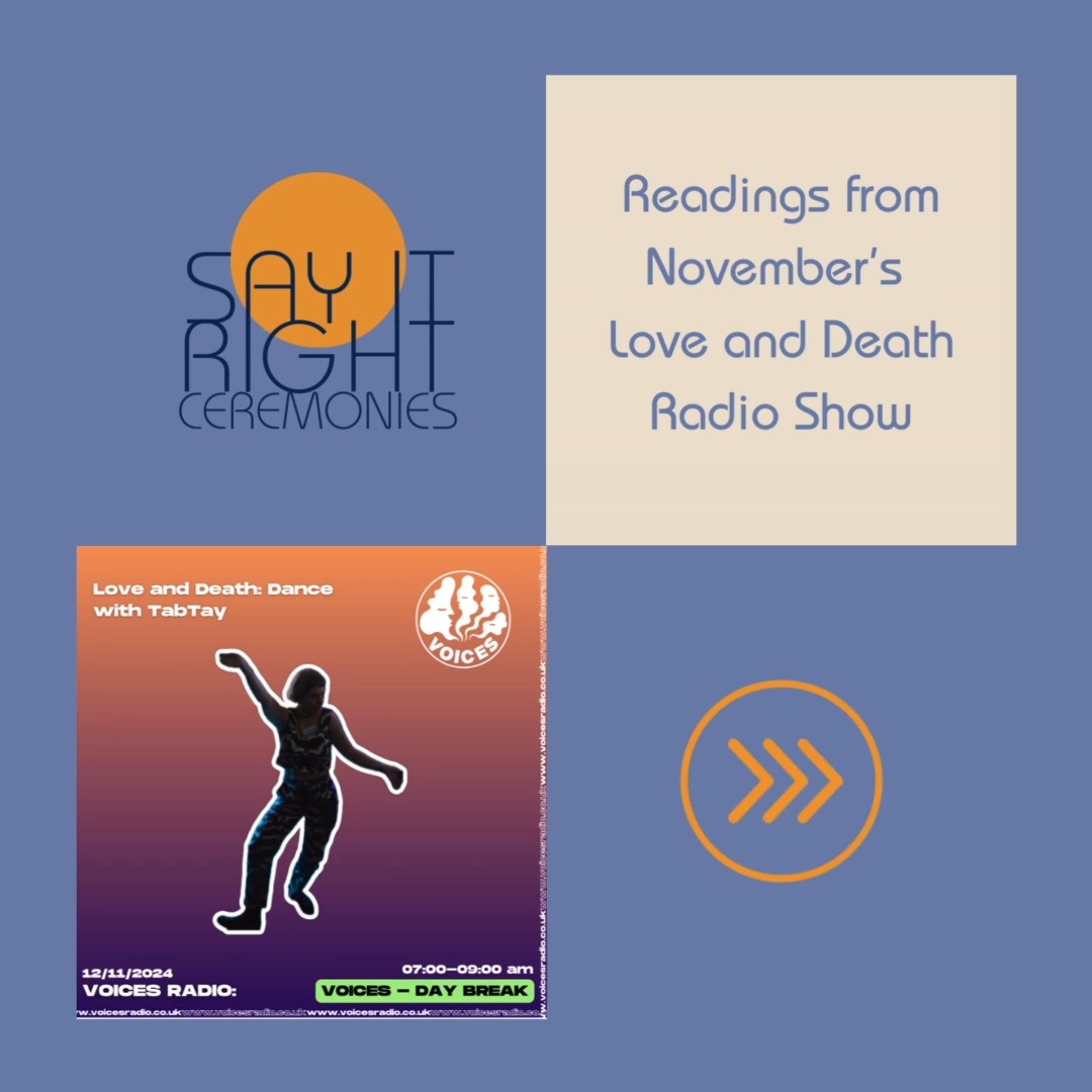 🤸Here are some readings from November's Love and Death Radio show on the theme of Dance! #dance #radioshow #weddingreading #funeralpoem #dancepoem