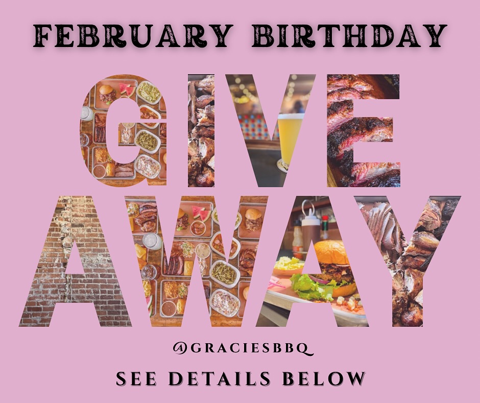 â¨OUR MONTHLY BIRTHDAY GIVEAWAYâ¨
To be entered to win:
â˘Like this post
â˘Tag a friend
â˘Make sure your following @graciesbbq , @vallejobrewingcompany & @victorystoresvallejo
â˘LASTLY, clink the link in our bio to enter your info/birthdate
â˘
â˘
TERMS:
The selected winner of this giveaway will receive a family pack (feeds up to 15 people), 1 gallon of sweet tea & disposable plates, utensils, napkins and cups; all to be enjoyed at Vallejo Brewing Company. Anything outside of what is listed is to be purchased separately, such as, desserts, additional drinks or alcohol. Lastly, the birthday celebration will occur on a date decided by the availability of VBC ( they will do there best to accommodate your birth date but due to limited hours of operations, that may not always be possible) ***THIS IS STRICTLY A GRACIES BBQ HOSTED GIVEAWAY***