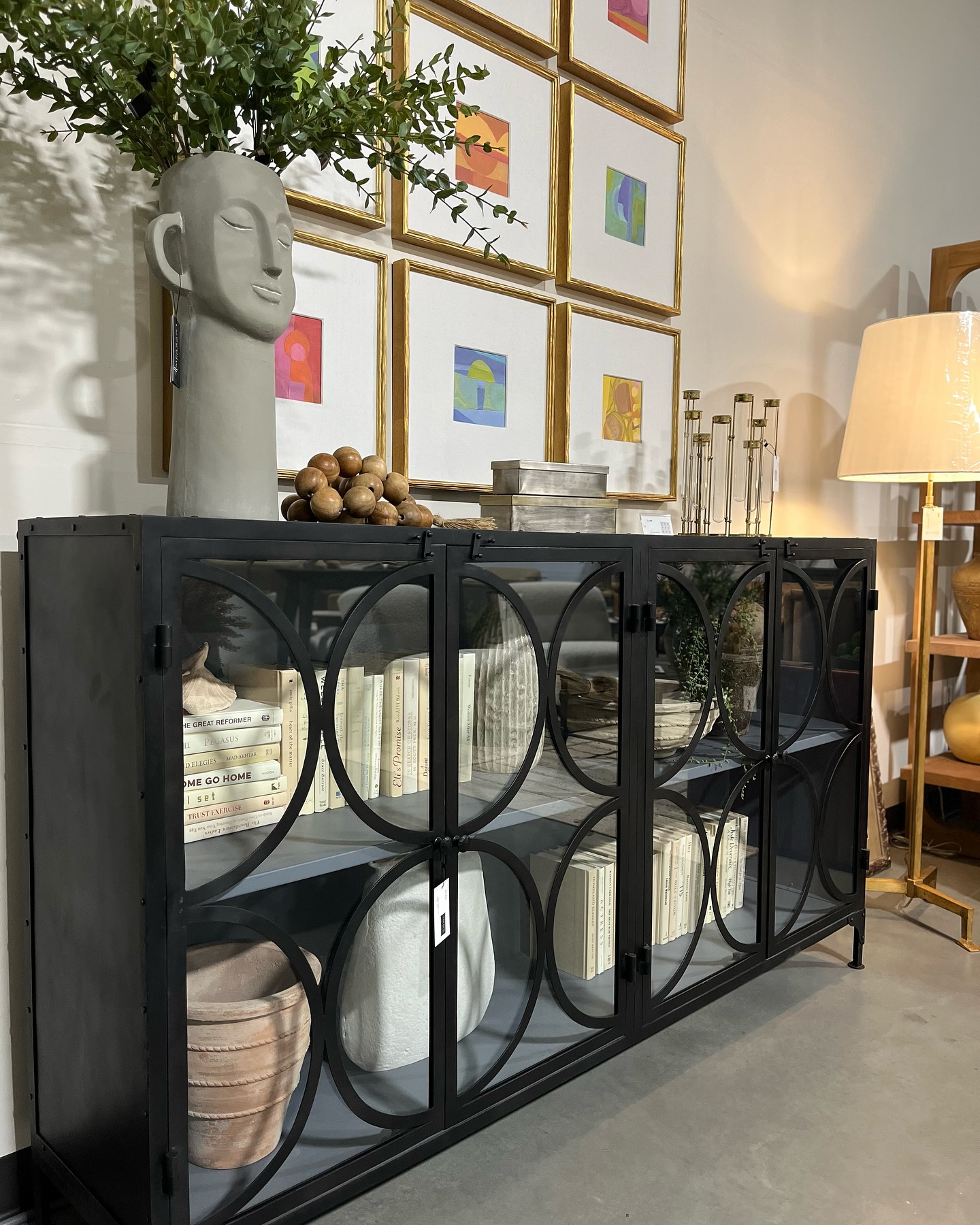 Visit our showroom for exclusive products like this 75” sideboard priced at $2,325.