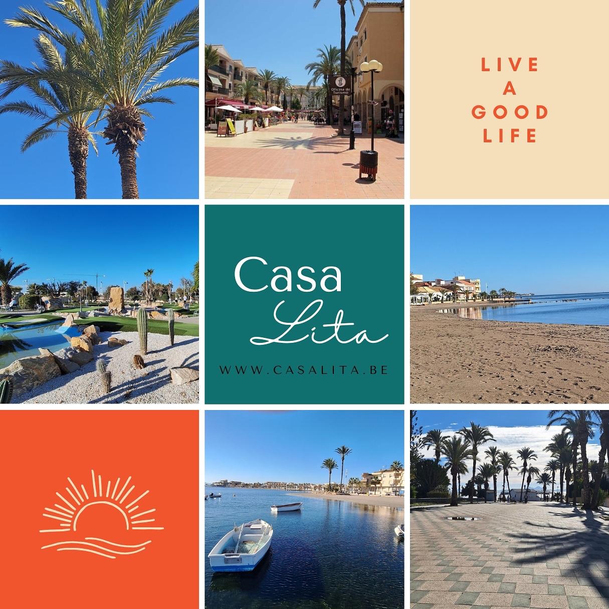 Casa Lita is gelegen in het prachtige Los Alcázares, een kustkuuroord en voormalig vissersdorp aan de westelijke kant van de Mar Menor in de provincie Murcia, in het zuidoosten van Spanje.
De Mar Menor (kleine zee) is de grootste zoutwaterlagune van Europa en is verbonden met de aangrenzende Middellandse Zee. Het is doorgaans 2-4 graden warmer dan de Middellandse Zee, waardoor het een zeer populaire bestemming is voor zeilers, windsurfers, kiteboarders en andere watersportliefhebbers.
In Los Alcázares zijn er veel lokale attracties. Een van de meest prominente hiervan is de Los Narejos-promenade met veel winkels, bars en restaurants.
Het gebied heeft zich ontwikkeld tot een belangrijke golfbestemming in het zuidoosten van Spanje en heeft verschillende hoogwaardige golfbanen in de buurt.
Los Alcazares heeft over het algemeen enkele van de beste stranden in de regio Murcia.