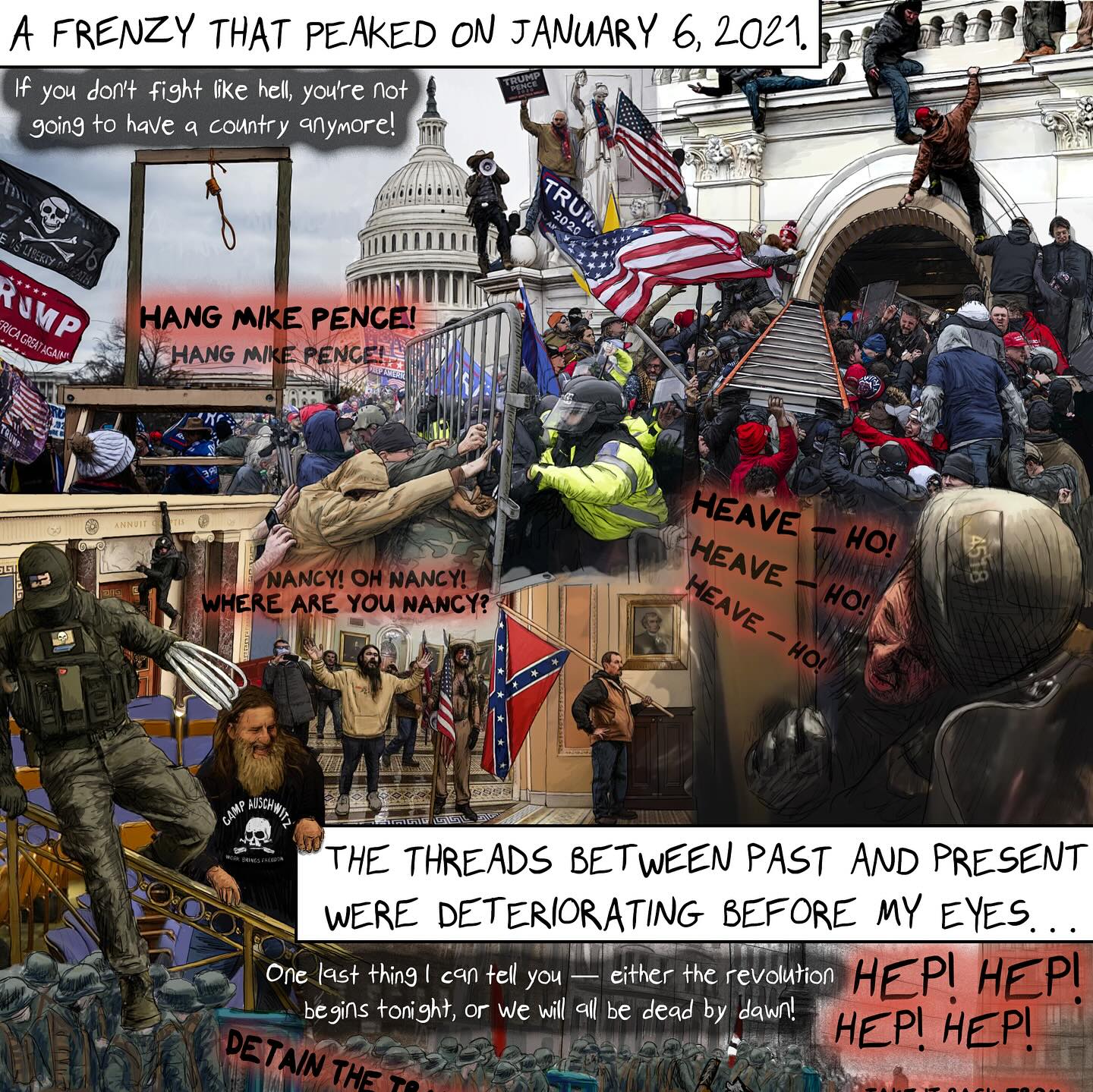 We cannot normalize what happened on January 6, 2021. No matter who gets pardoned, no matter who tries to rewrite history.
#neveragainwillivisitauschwitz #capitolriots #january6th #comics #graphicnovel #fantagraphics