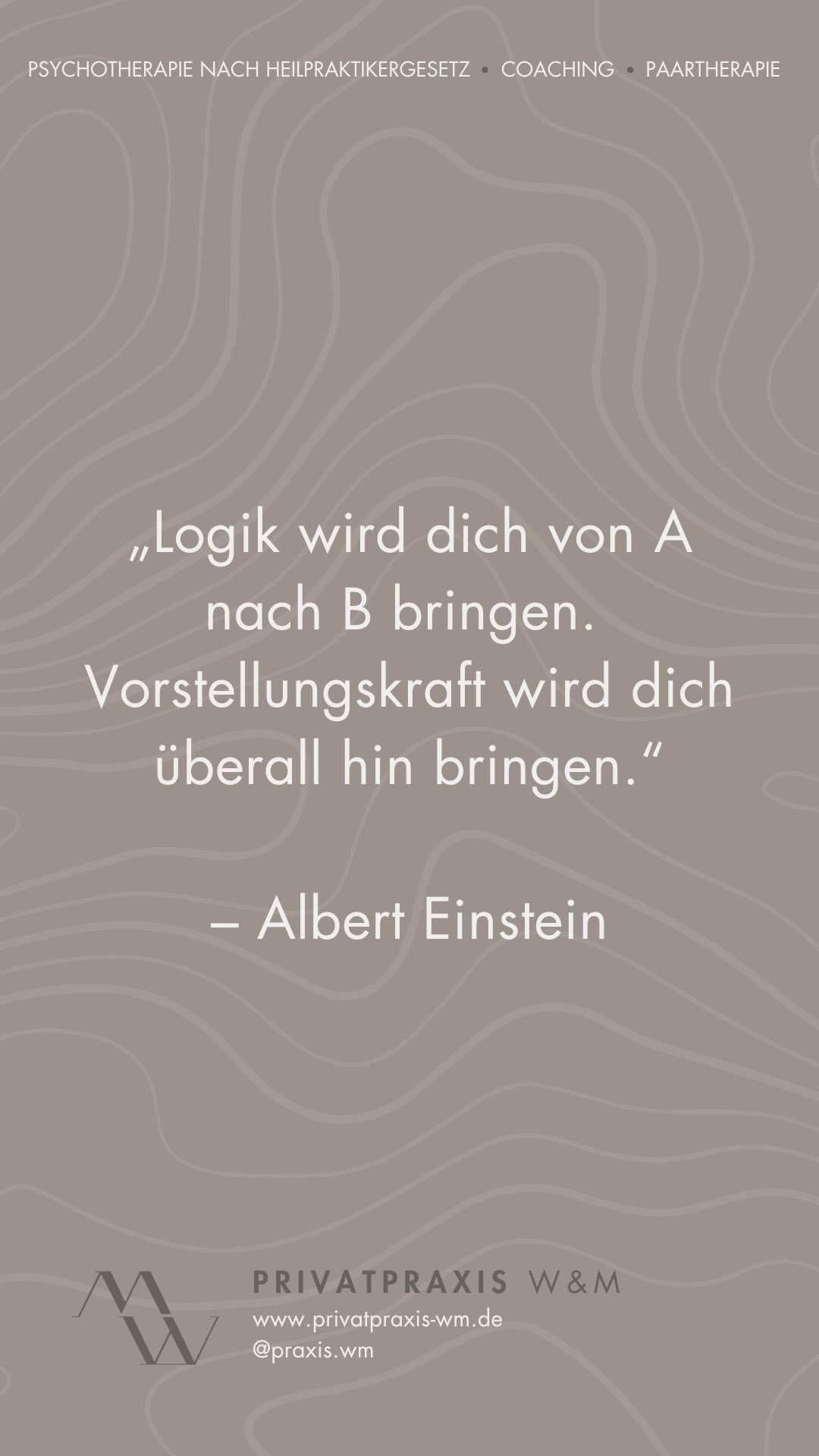 Logik bringt uns von A nach B, aber Vorstellungskraft eröffnet uns unendliche Möglichkeiten. In der psychologischen Arbeit geht es oft darum, alte Denkmuster zu hinterfragen und sich neue Perspektiven zu erlauben. Veränderung beginnt, wenn wir den Mut haben, über das Bekannte hinaus zu denken und uns eine Zukunft vorzustellen, die sich jetzt vielleicht noch unerreichbar anfühlt. Es ist nicht die reine Analyse, die uns wachsen lässt, sondern die Kraft, uns eine neue Realität auszumalen und Schritt für Schritt darauf hinzuarbeiten. Lass deine Vorstellungskraft dein Kompass sein!
Euer Praxisteam!
#heilpraktikerfürpsychotherapie #psyfamily #psychologischeberatung_online #privatpraxismünchen #therapieplatz #therapieplatzsuche #psychologischerklärt #psychologie #psychotherapie #coaching #persönlichkeitsentwicklung #psychischegesundheit #wohlbefinden #therapie #münchen #online #psychologischeberatung #onlineberatung #bedürfnisse #psyche #psychosomatik #praxismw #füraufklärung #endthestigma #quote #einstein #logik #imagine #vorstellung