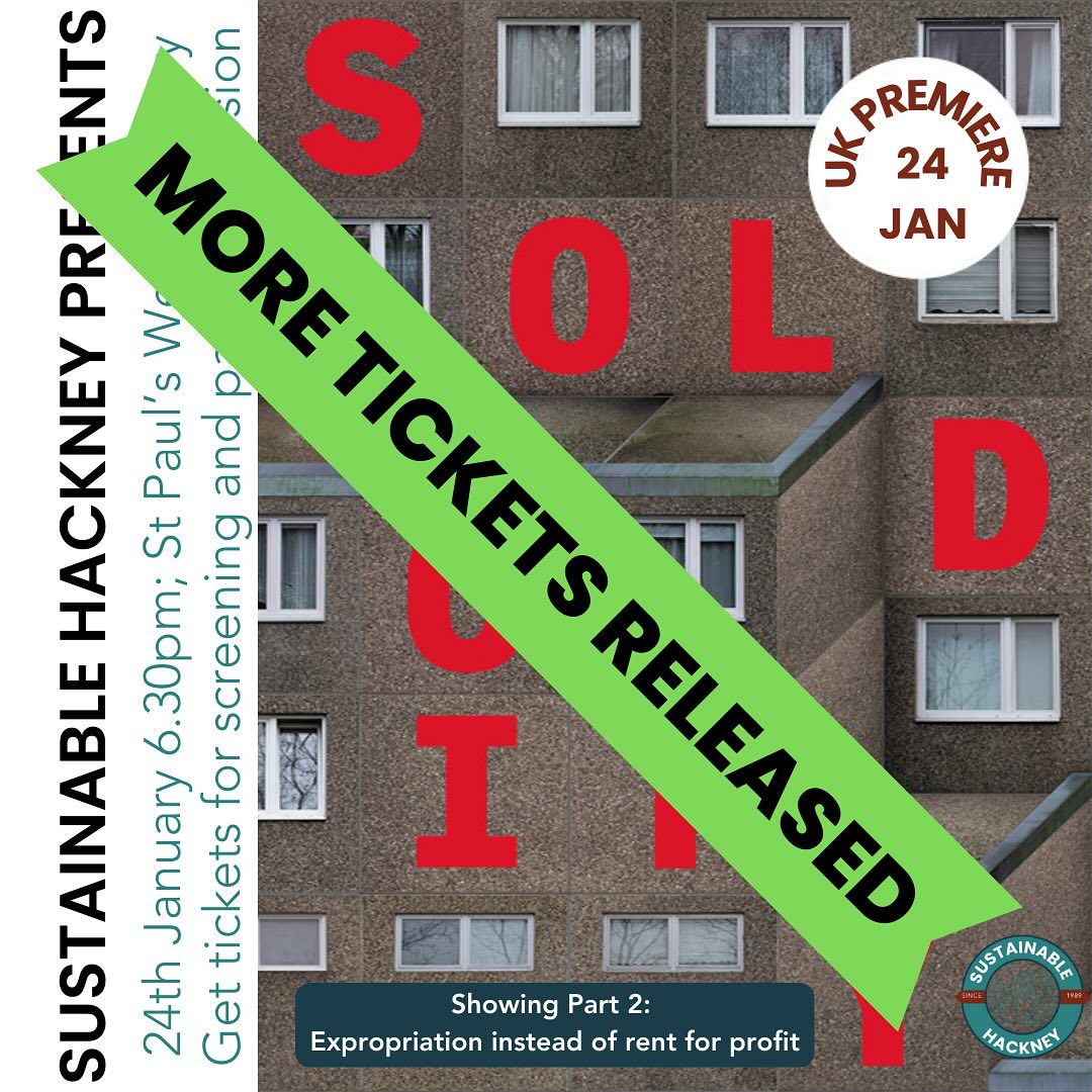 Plans for tomorrow evening? Due to popular demand, we have just been able yo release 50 more tickets for our UK Premiere of Sold City for tomorrow evening starting at 6.30pm. Get yours now before they sell out again!
#filmpremiere #housingcrisis