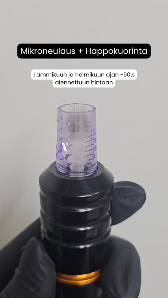✔️Ihon kirkastaminen
✔️Ihon toimintojen edistäminen
✔️Kollageenin muodostus
✔️Tehoaineiden vienti ihoon
Mikroneulaus on turvallinen ja tehokas hoito usealle eri ihotyypille.