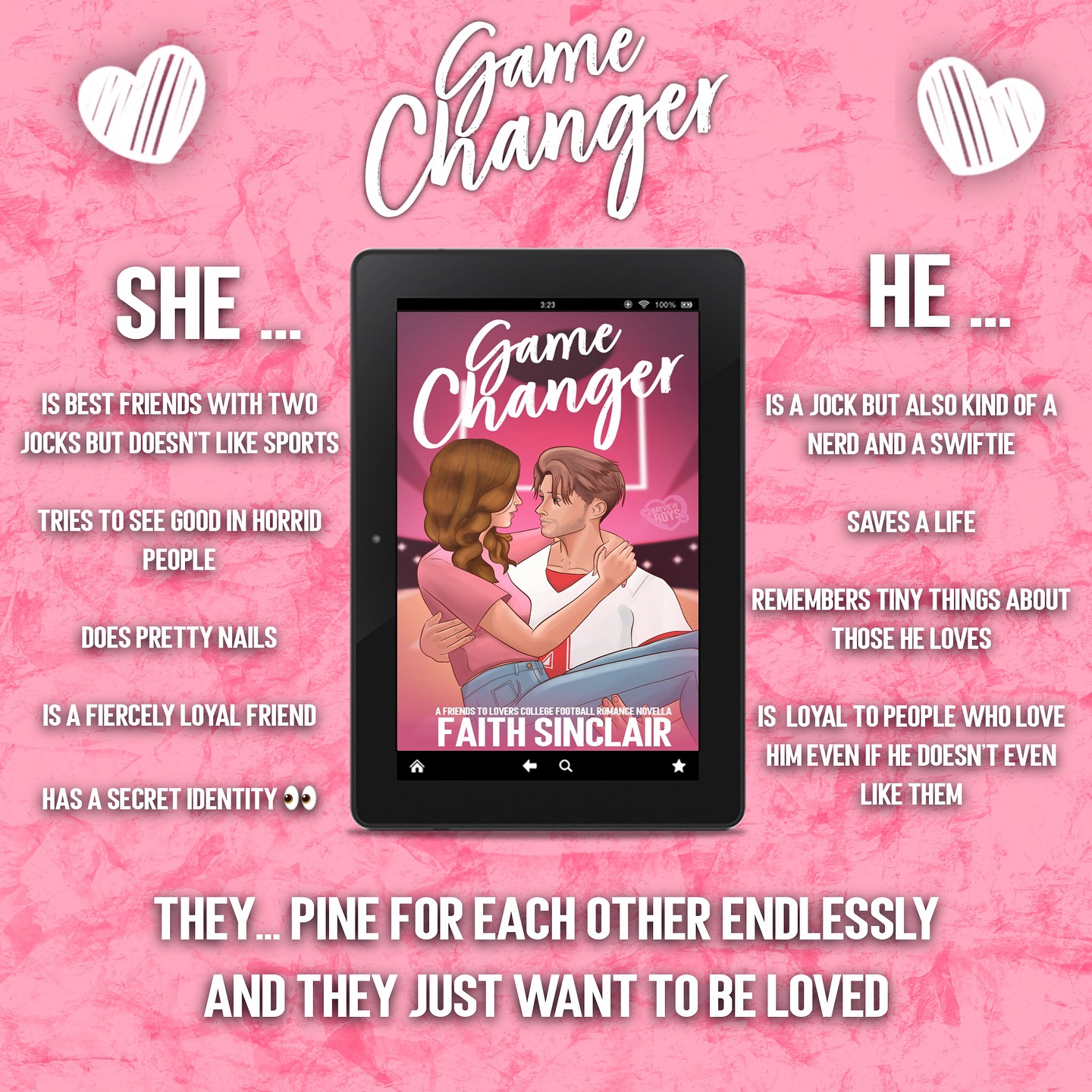 I love them both. I can see why they love each other, because they’re both clearly excellent.
My Bayview Boys novella is FREE for anyone who signs up for my newsletter, which you can access via the website linked on my page.
- Childhood best friends to lovers
- Cinnamon roll jock
- An intelligent music lover
- Secret identity
- Drag queens
- “Crazy ex girlfriend” stereotype
- Near death experience 🙀
- One night stand
- Jealousy
- Mutual pining
SO much happens in only 40,000 words.
.
.
.
.
.
.
.
#bookstagram #romancebooks #sportsromance #sportsromancebooks #freebook #kindleunlimitedromance #faithsinclair #indieauthor #booklover #romanceauthor #romancereader #friendstolovers