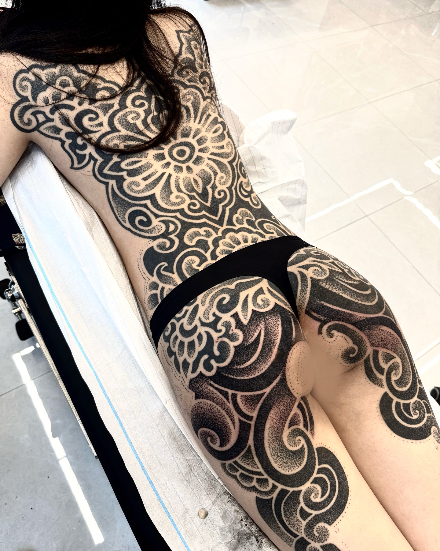 Ok once again and censored the ass , proud to present a work in progress on Nicole maybe few more sittings ! #tattoo #tattooedgirls #inkmag #inkedgirls