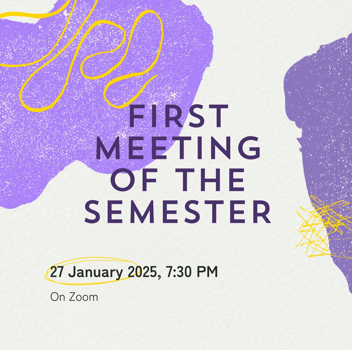 Hi everyone - Happy New Year! Our first meeting of the spring semester will be:
Next Monday (1/27) at 7:30 pm over zoom💜 LINK IN BIO
Please fill out BOTH the continued interest form and the 1/27 meeting form linked in our bio‼️ We are going to get going with the semester so if you are interested in continuing with AMOM, it's important to attend meetings so you can be properly trained for visits. We're looking forward to seeing you!