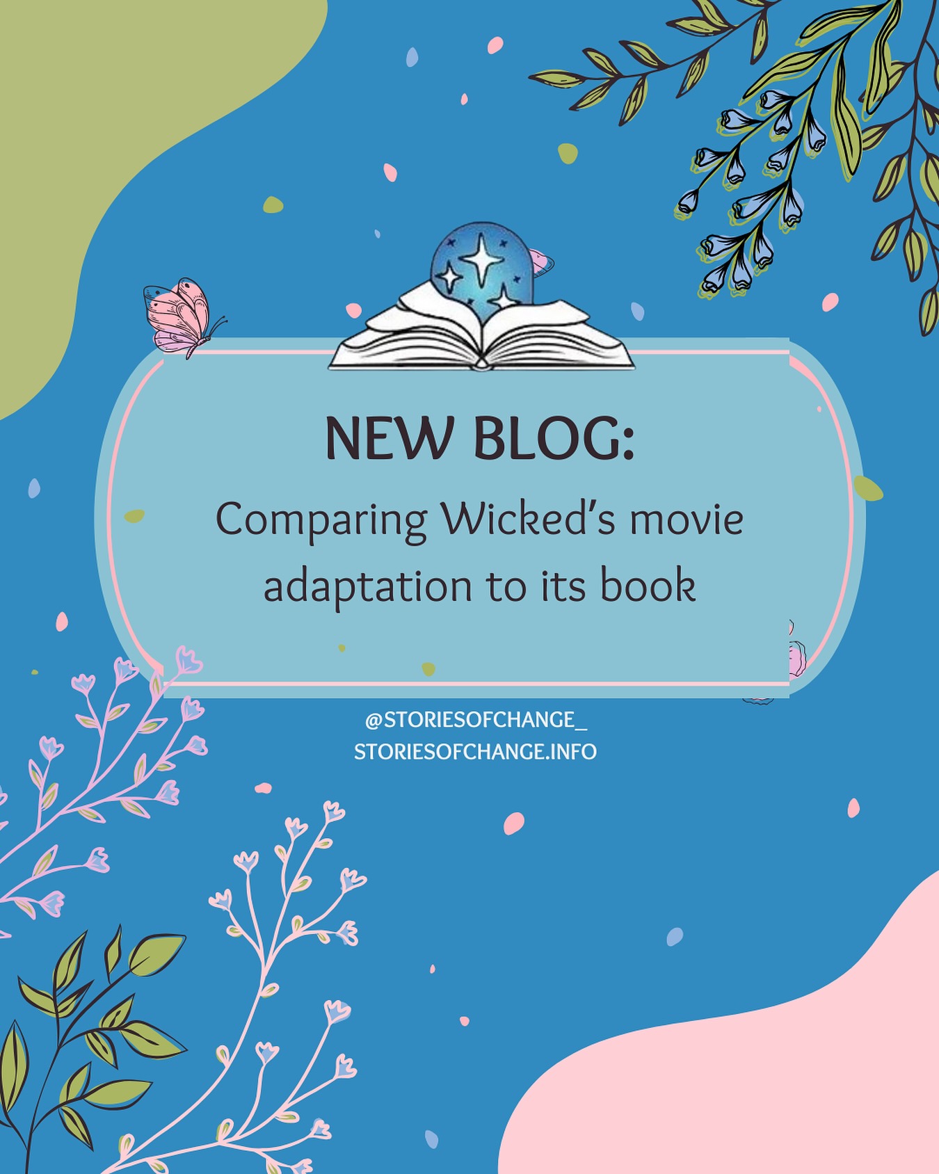 We can finally post without any spoilers!!
Read our Wicked themed blog: If you’re anything like me, your fyp, local target, and theatres near you have been overtaken by a storm of pink and green. As fans of Wicked eagerly fill the seats of theaters around the country, there’s a lot of buzz about how the movie compares to the novel. Both the book and the film are set in the world of The Wizard of Oz, but while they share some key elements, many fans have been appalled to learn the wonderful colorful story they viewed on the screen takes a more gruesome twist in its written counterpart. Here’s a quick breakdown of where they overlap and where they diverge.
#bookstagram #share #readers #storiesofchange #onepageatatime #books #book #booksbooksbooks #booklover #bookaddict #bookgirlie #fantasyreader #fantasy #romance #explore #foryou #viral #trend #trendy #booktok #bookcampaign #campaign #author #read #storiesofchange #onepageatatime #blog #stories #of #change #storieofchange