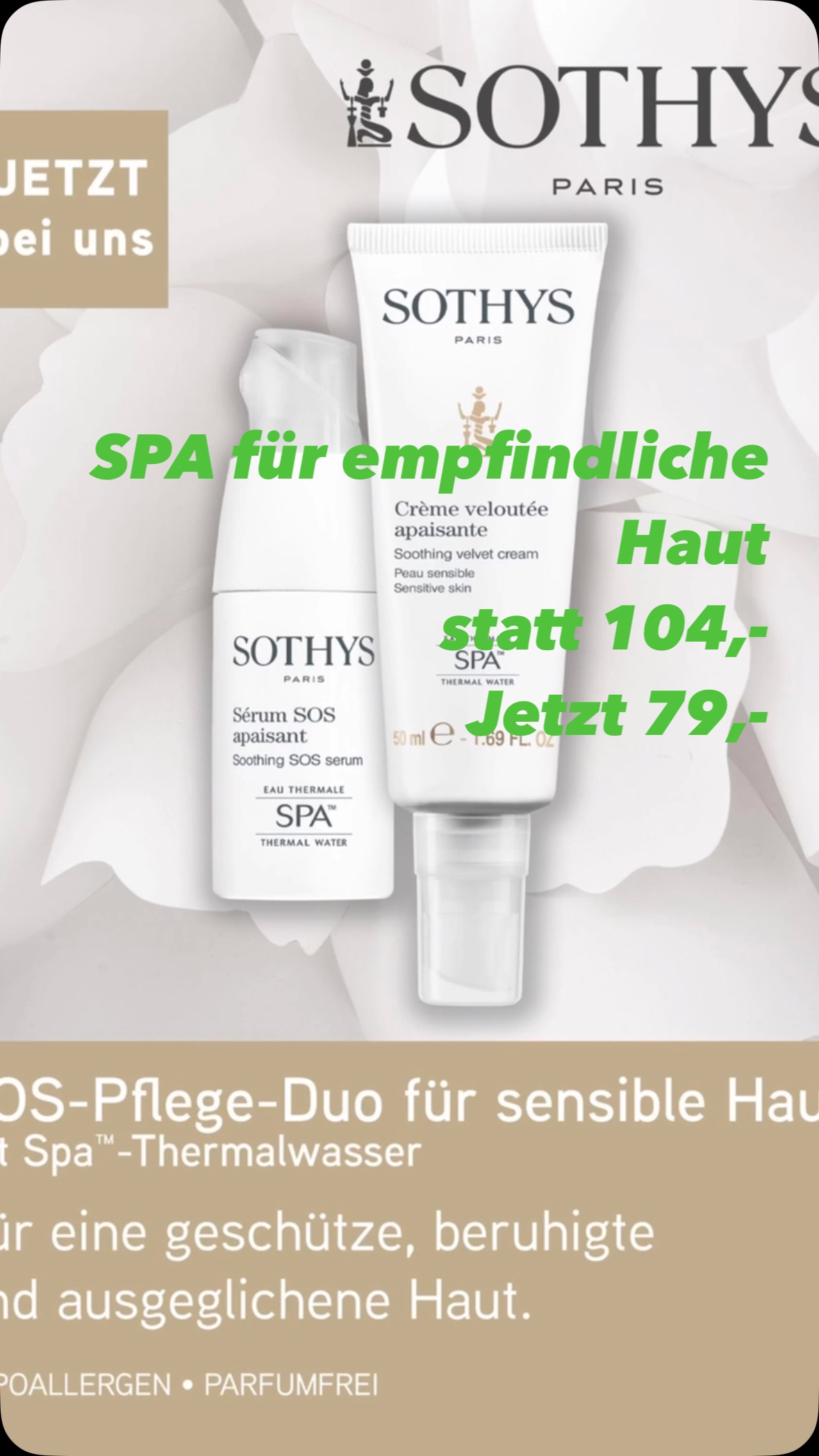 Sothys#limitiert#empfindlichehaut#sospflege#creme#serum#sensitiveskin