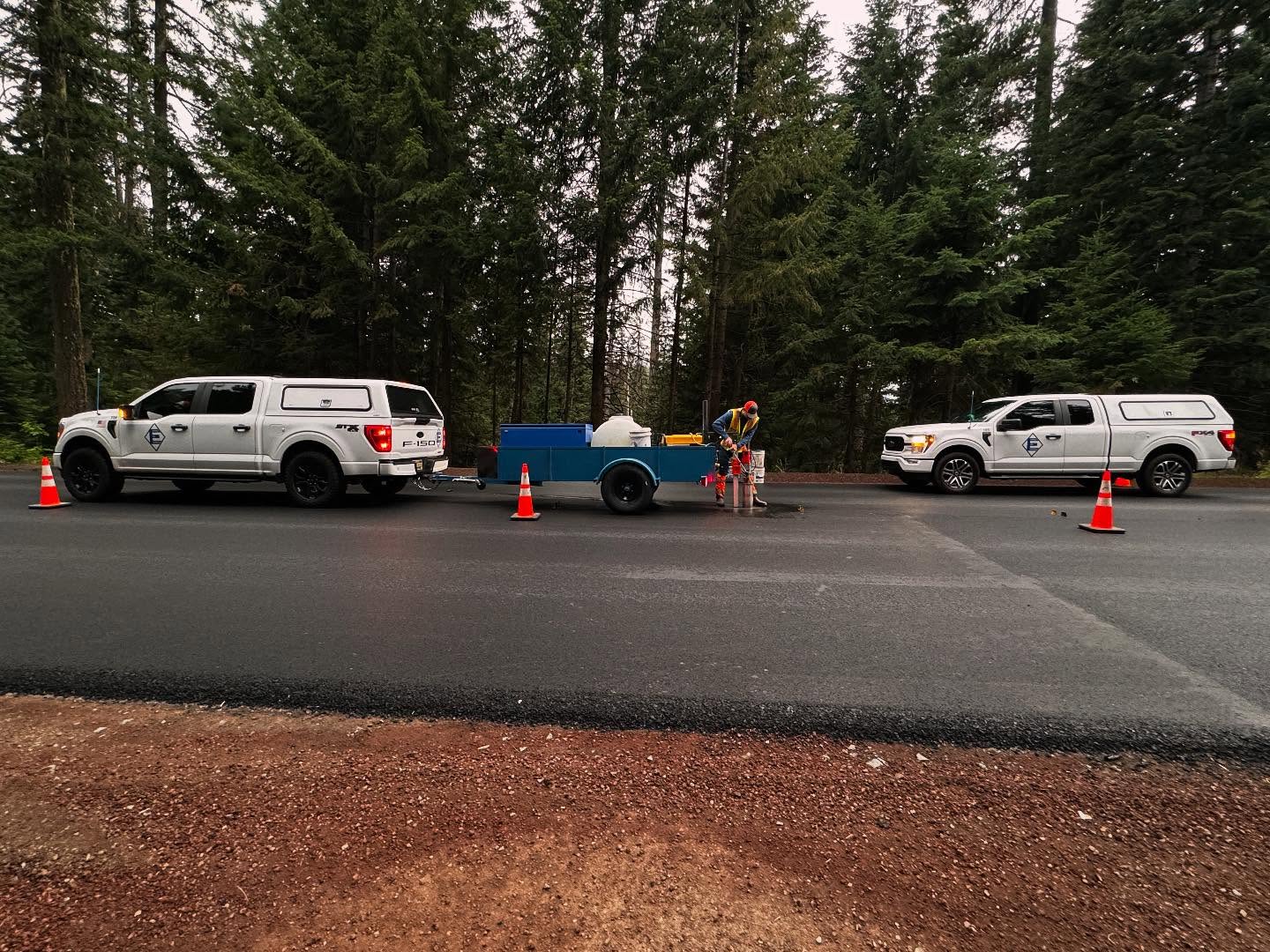 Coring with a nice setup makes all the difference #highwaypaving #coring #US26