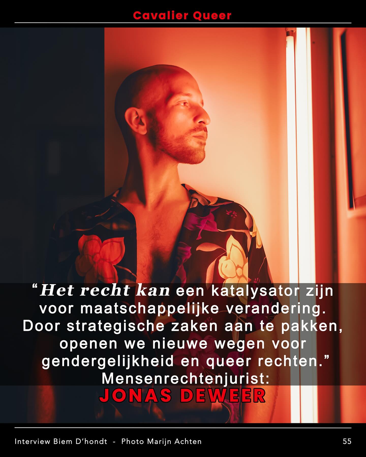 Jonas Deweer: “Het recht kan een katalysator zijn voor maatschappelijke verandering. Door strategische zaken aan te pakken, openen we nieuwe wegen voor gendergelijkheid en queer rechten.”
Lees het volledige interview op www.cavalierqueer.com
Tekst: @biemdhondt
Foto’s: @marijn8en
#jonasdeweer #mensenrechtenjurist #technologie #ilga #socials #adhd #queerstories #loveislove #biemdhondt #marijnachten #cavalierqueer