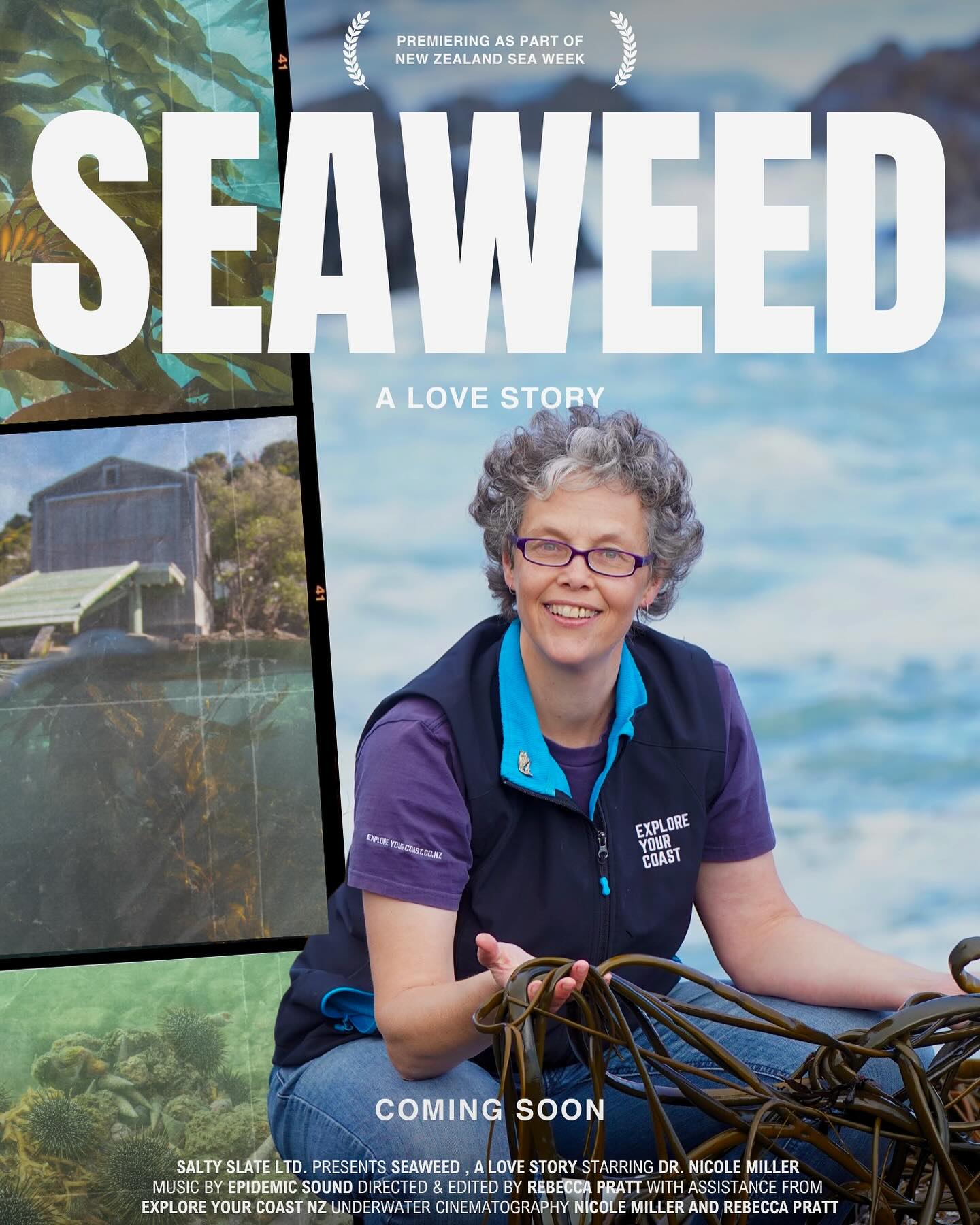 🌊 Thrilled to unveil the official poster for our upcoming short documentary, SEAWEED: A Love Story
🎥 The documentary highlights the inspiring work of Dr. Nicole Miller, a passionate diver and seaweed enthusiast, as she explores and documents an incredible 72 kilometers of Wellington’s coastline. Catch the premiere during Seaweek 2025!
🎬 Stay tuned—the official trailer is coming soon!
#PosterReveal #DocumentaryFilm #WellingtonNZ #SeaweedLove #Seaweek2025 @wellingtonnz @exploreyourcoast