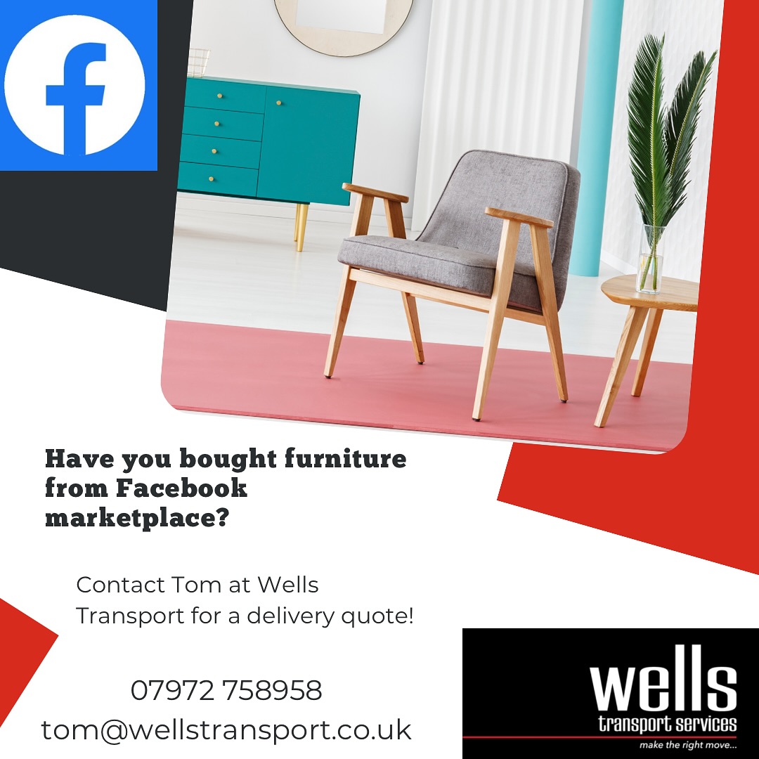 Have you bought furniture on Facebook Marketplace or anywhere else online? Perhaps from a shop? Do you need it delivered to your home? Then contact Tom on 07972 758958 for a quote today!