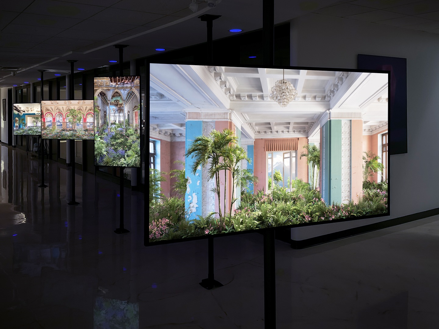 Artwork from our series The Wild Within, created over the past few years, is currently on display at @suburbsgallery in Montreal, Canada.
This project explores abandoned and historic architectural sites from around the world, merging photography with digitally sculpted foliage.
By capturing these spaces and enhancing them with plants and motion, we aim to create a surreal fusion of past and future, nature and the built environment.
Thrilled to be exhibiting in Montreal, Canada again!