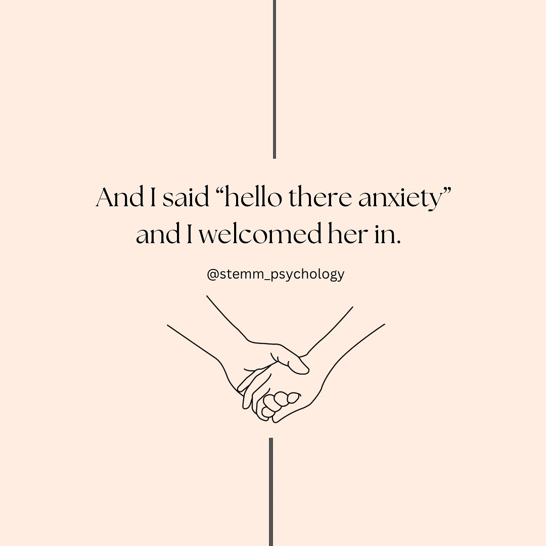 Anxiety often feels like something we need to fight or push away, but what if we tried something different? What if we acknowledged it, sat with it, and gave it space to exist without judgment?
Welcoming anxiety doesn’t mean we like it or want it to stay forever—it’s about recognising it as part of being human. When we stop resisting, we reduce its power and create room to respond with curiosity and compassion.
Your feelings are valid, but they don’t have to define you. Sometimes, simply saying “hello” to anxiety is the first step to changing your relationship with it.
#Anxiety #psychology #distresstolerance #mindfulacceptance #brisbanepsychologist #MentalHealthMatters
