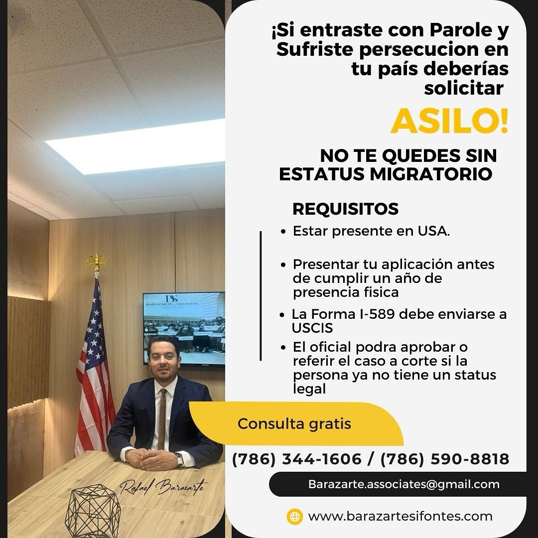 No te quedes sin estatus. Info. (786) 590-8818