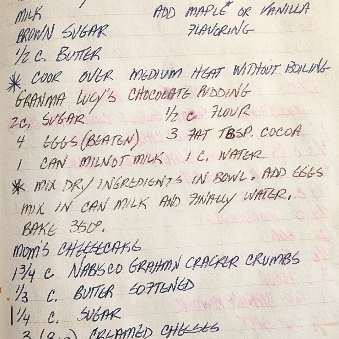 🍽️ A Cherished Ritual
Day 23 of the January Photo-a-Day Challenge: Nurturing Stillness is about honoring the rituals that bring comfort, connection, and meaning into our lives.
This photo of my cookbook page holds three special recipes—my grandfather’s hotcakes, my mom’s cheesecake, and my great-grandmother’s chocolate pudding. Cooking these dishes has become a cherished ritual for me, a way to connect with the love and legacy of my family. On special days, these recipes fill my kitchen with familiar scents and memories, reminding me of the hands that made them before mine.
Cooking isn’t just about feeding the body; it’s about nourishing the soul, honoring traditions, and creating spaces where love is tasted in every bite.
💭 What rituals bring you comfort and connection? Whether it’s a family recipe, a morning routine, or a quiet moment of reflection, I’d love to hear about the rituals that ground you. Share your reflections—use #StillnessInStormsChallenge and tag @YourInstagramHandle so I can celebrate your cherished moments.
✨ #PhotoADayChallenge #CherishedRitual #NurturingStillness #FamilyConnections #MindfulMoments #HolisticSelfCare #CreativeHealing #SacredTraditions #WinterWellness