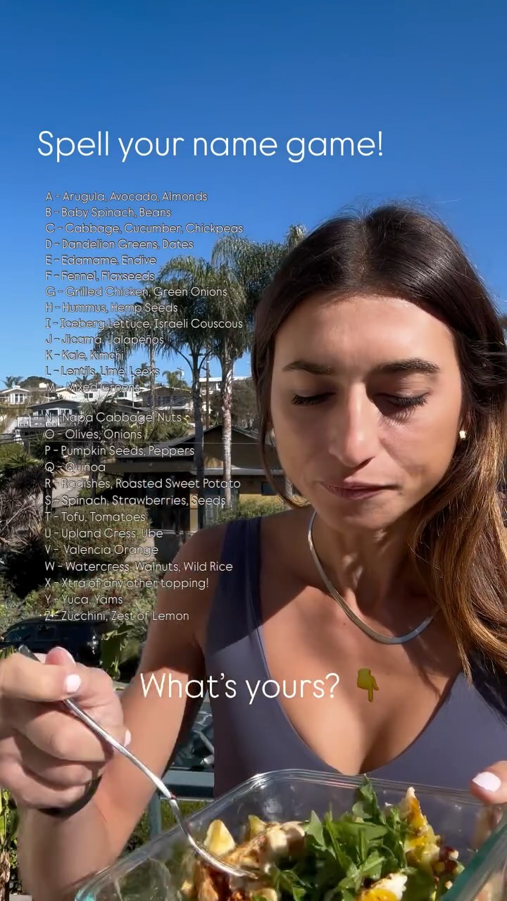 Salad starter pack 😮💨
Because it’s fridayyy and salads don’t have to be boring 🤸
My name game: Cabbage Avocado Radish Roasted Sweet Potato Israeli Couscous Edamame 😝
Why eat your salad or veggies first though? 👇
✨Fiber First: The fiber coats your GI tract, reducing how quickly sugars and starches are absorbed
✨Stay Fuller Longer: Greens control hunger by stabilizing your energy levels, reducing cravings later
✨ Support Hormone Health: Balanced blood sugar promotes better hormone, crucial for periods, mood, energy, and metabolism
✨ Gut-Friendly: Leafy greens feed good gut bacteria, which also play a role in blood sugar control
When in doubt, eat the rainbow 🥗🌈
#BloodSugarBalanced #Salad