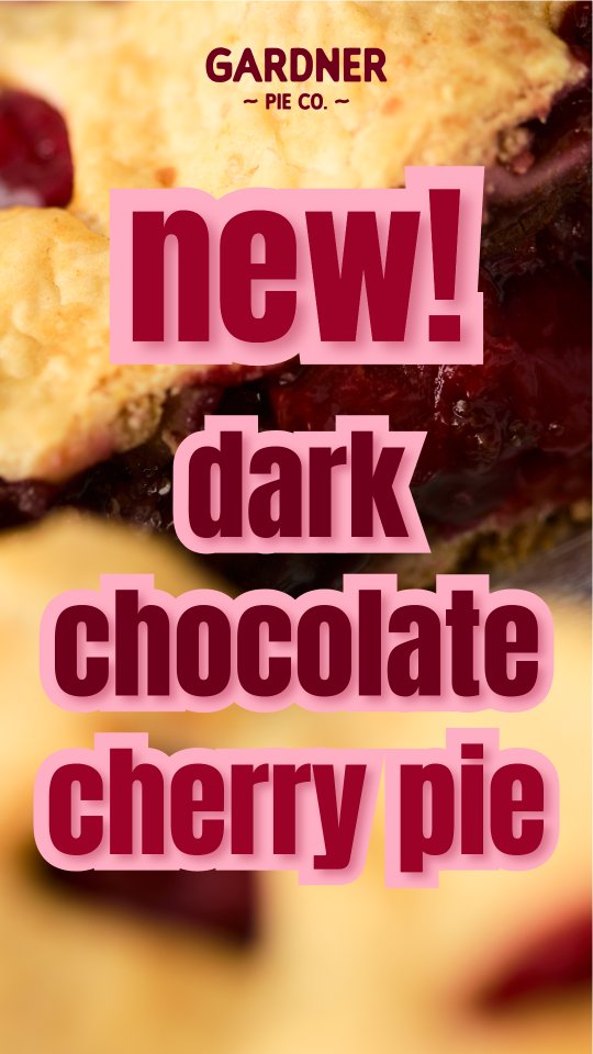 ✨️ NEW ✨️ Dark Chocolate Cherry Pie with ❤️ shaped crust cutouts!!!! Perfect for celebrating all the love.
🍒 Dark chocolate, tart cherries with a hint of sweetness
🍒 Better than a bouquet—it's love you can eat! The way to the heart is through the stomach, am I right!? 😉
🍒 Now available! gardnerpie.com link in bio
#gardnerpie #valentinesdessert #valentinesday #cherrypie
❓️What dessert will you get for Valentine's Day? Wanna be specific? Comment below!