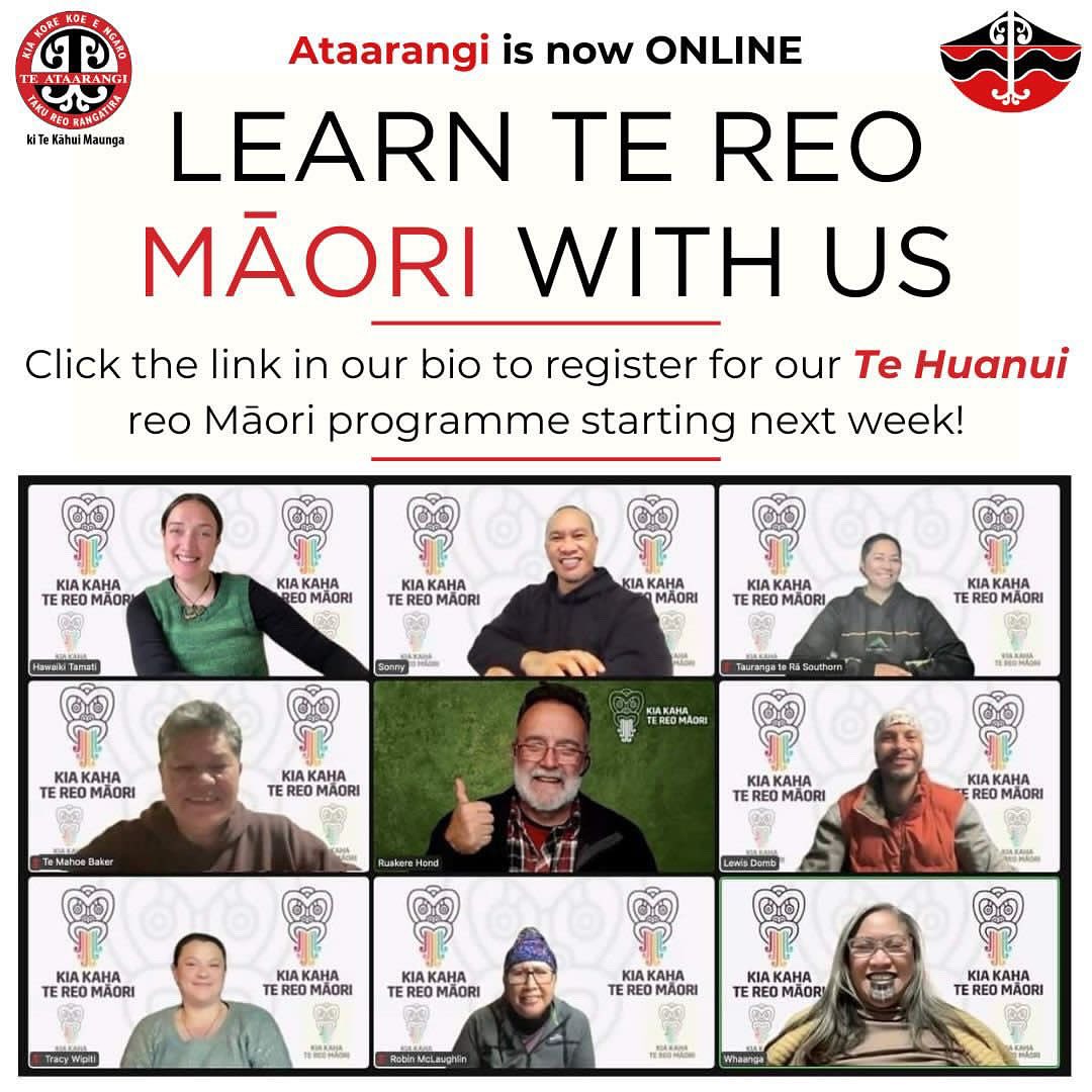 We’re on the countdown, e te whānau! Only 4 more days until our first intake for Te Huanui starts. Our Ataarangi online te reo Māori programme, which is available to you from anywhere, Aotearoa, Ahitereiria / Australia or anywhere in the world. Wow, mīharo nē! 🤩
Hit the link in our bio to register today or for more information.
Come and have fun with us learning to speak te reo Māori. Kia kamakama - Get in quick.
Tēnā karawhiua, e hoa mā! 😎🙌🏽