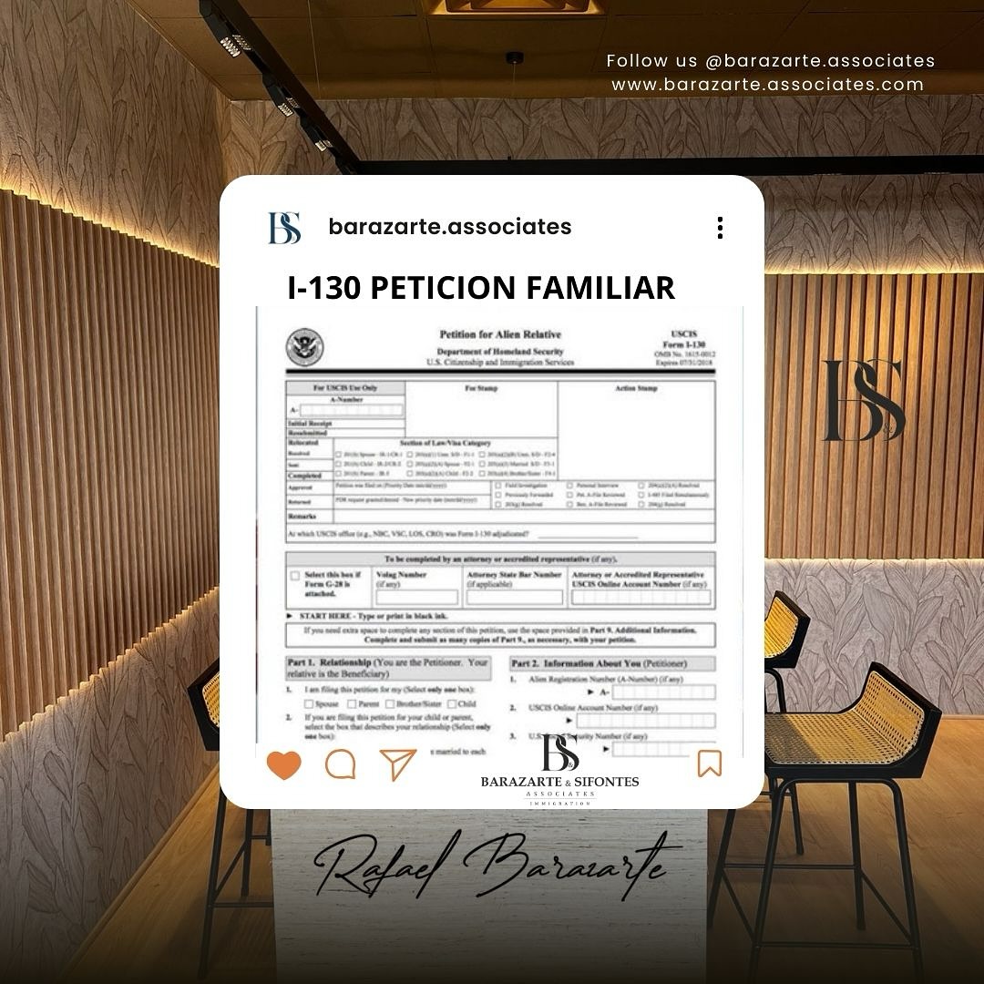 Presentar el Formulario I-130, Petición de Familiar Extranjero es el primer paso para ayudar a un familiar elegible a solicitar inmigrar a Estados Unidos y solicitar una tarjeta de residente permanente. La presentación o aprobación de esta petición no le otorga a su familiar ningún estatus o beneficio de inmigración.
Usualmente, aprobamos su Formulario I-130 si usted puede demostrar una relación cualificada existente entre usted y el familiar que cualifica a inmigrar a Estados Unidos. Por lo general, una vez que aprobemos la petición, su familiar puede solicitar una Tarjeta Verde. Si su familiar ya está en Estados Unidos y hay una visa de inmigrante disponible, podrá ser elegible para solicitar su Tarjeta de Residente Permanente.