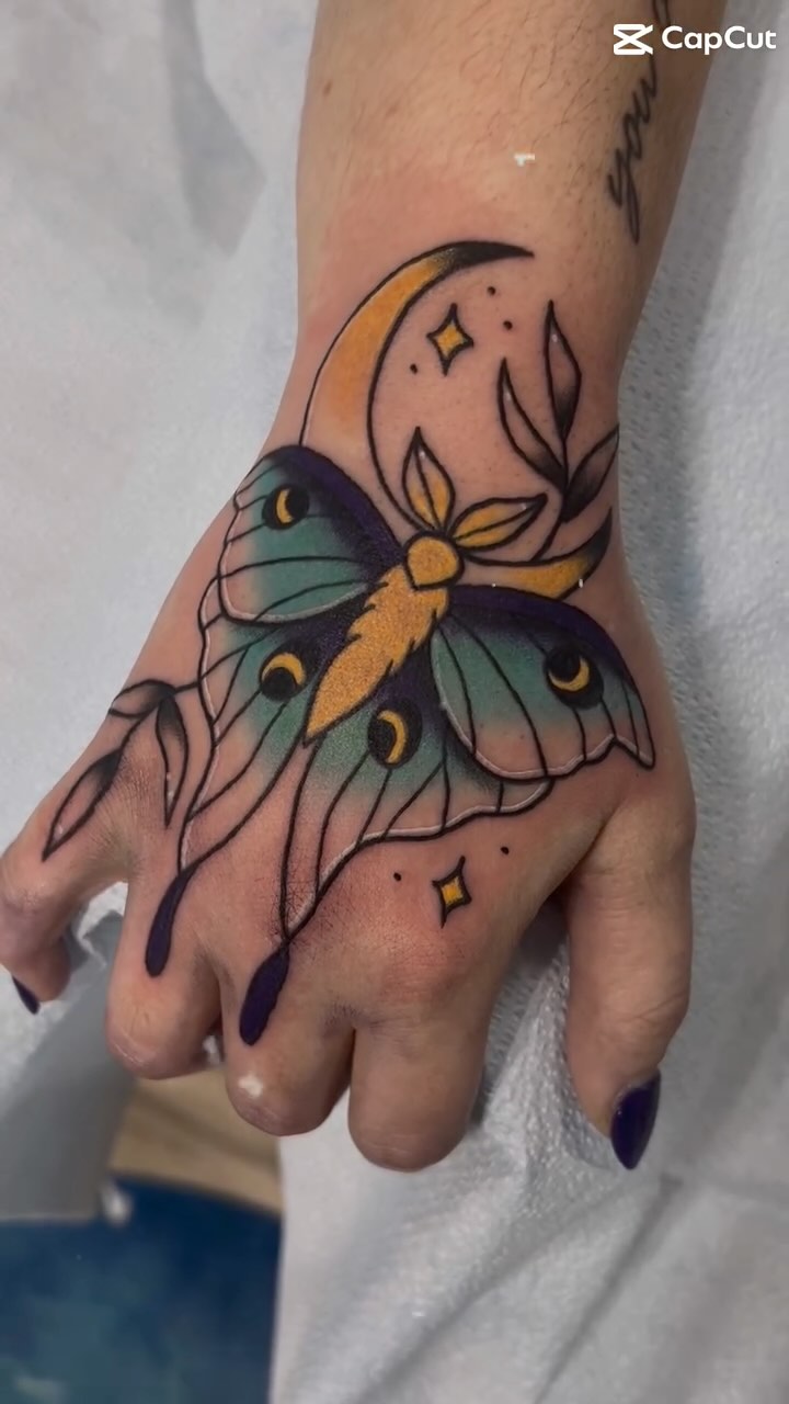 Traditional moth done by Cat this week! Message her to get scheduled @tradcat.ink #tattoo #tattooartist #maryland #cecilcounty