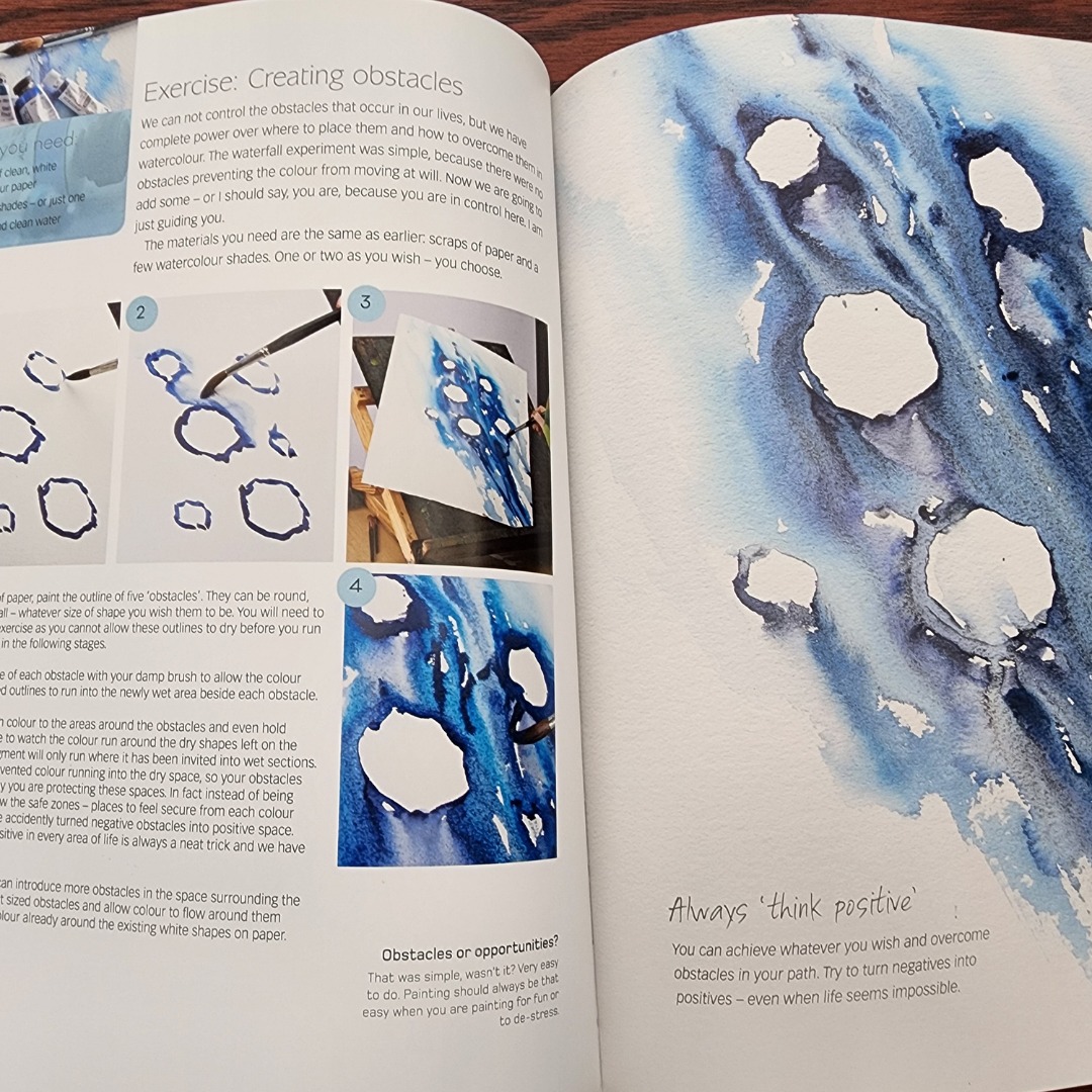 🎨 Your Journal Journey
Day 21 of the January Photo-a-Day Challenge: Nurturing Stillness invites us to reflect on our journaling practices—the creative and healing spaces where we explore, process, and grow.
This photo of my watercolor techniques book shows an exercise that’s become a favorite of mine for art journaling. The page guides you to paint five small “obstacles” and then wet the paper around them, letting the paints blend and interact in unexpected ways. It’s a simple practice, but it feels so symbolic—turning obstacles into something softer, creative, and beautiful.
Art journaling has become a powerful part of my self-discovery journey. It’s where I let go of perfection, embrace the process, and express things that are hard to put into words.
💭 What does your journaling journey look like? Whether it’s through writing, art, or a mix of both, I’d love to hear how you use your journal to connect with yourself. Share your reflections—use #StillnessInStormsChallenge and tag @YourInstagramHandle so I can celebrate your journaling moments.
✨ #PhotoADayChallenge #YourJournalJourney #CreativeHealing #MindfulMoments #NurturingStillness #SelfDiscoveryJourney #HolisticSelfCare #ArtJournaling #WinterWellness